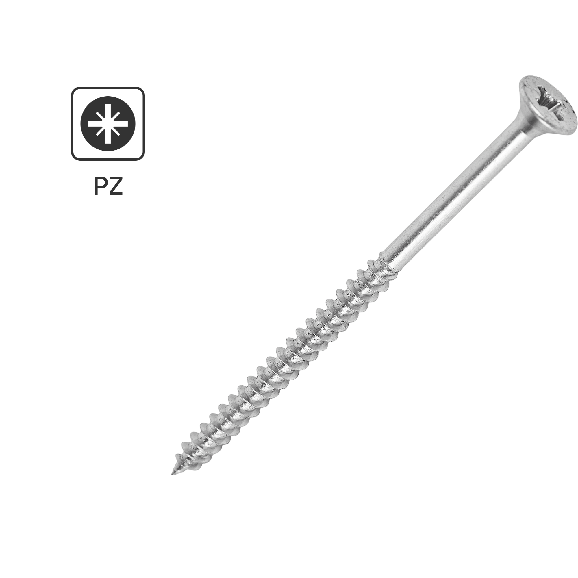 Изображение товара Саморезы универсальные DILWIS потайные острые оцинкованные 6x100 мм 1 кг