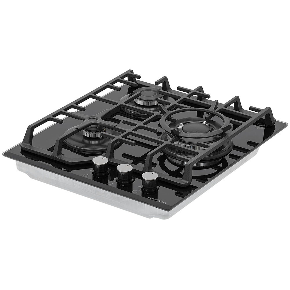 Изображение товара Газовая варочная панель Krona Corniola 45 BL 44 см 3 конфорки цвет черный