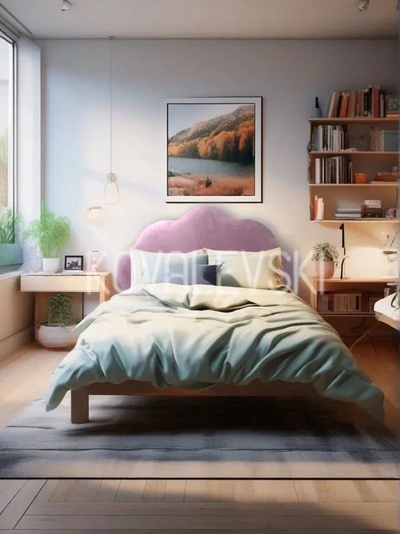 Изображение товара Мягкая стеновая панель Kovalevski 200-46, пудровый, 1000×530 мм