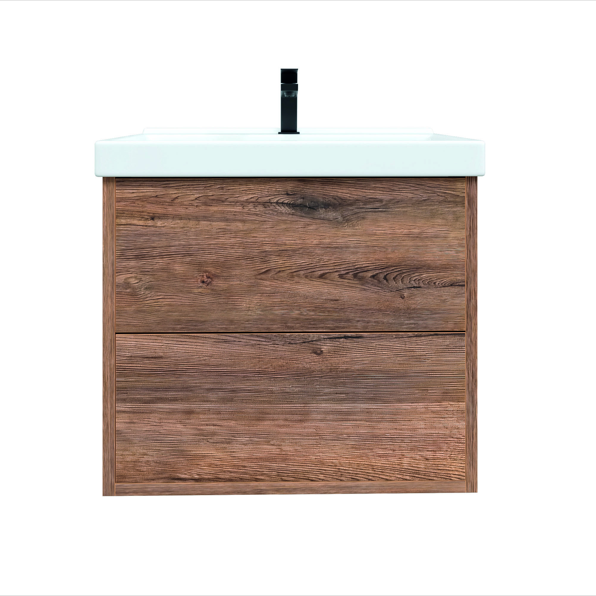Изображение товара Тумба под раковину Sanstar Siva 433.1-1.4.1.КФЕС подвесная 60.50см цвет дуб веллингтон табак