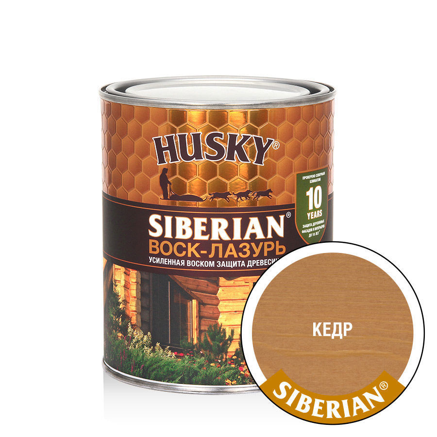 Изображение товара Антисептик HUSKY Siberian 29987 полуматовый кедр 0.9 л Изображение товара Антисептик HUSKY Siberian 29987 полуматовый кедр 0.9 л