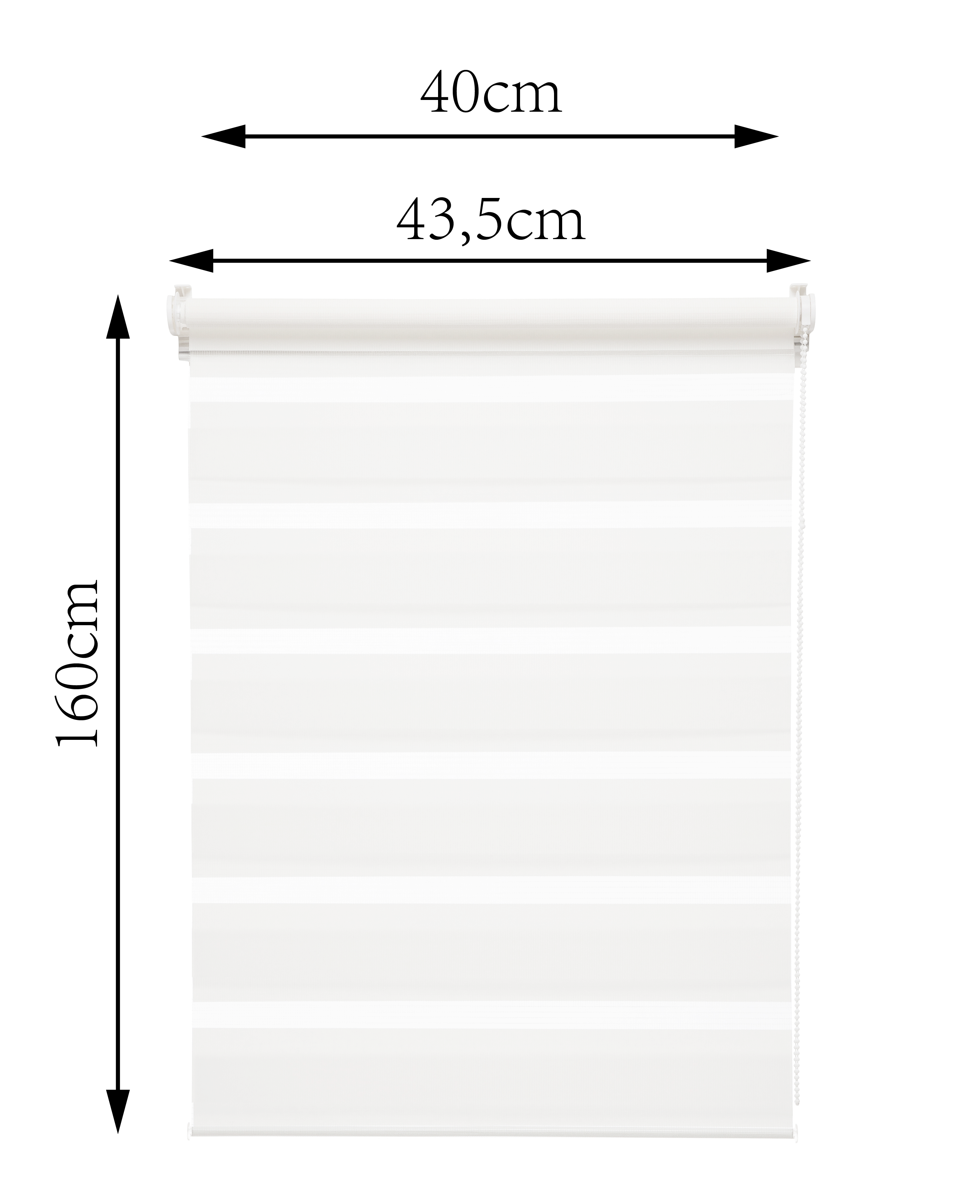 Штора рулонная день-ночь Inspire Peter 40x160 см белая White 0 - 10
