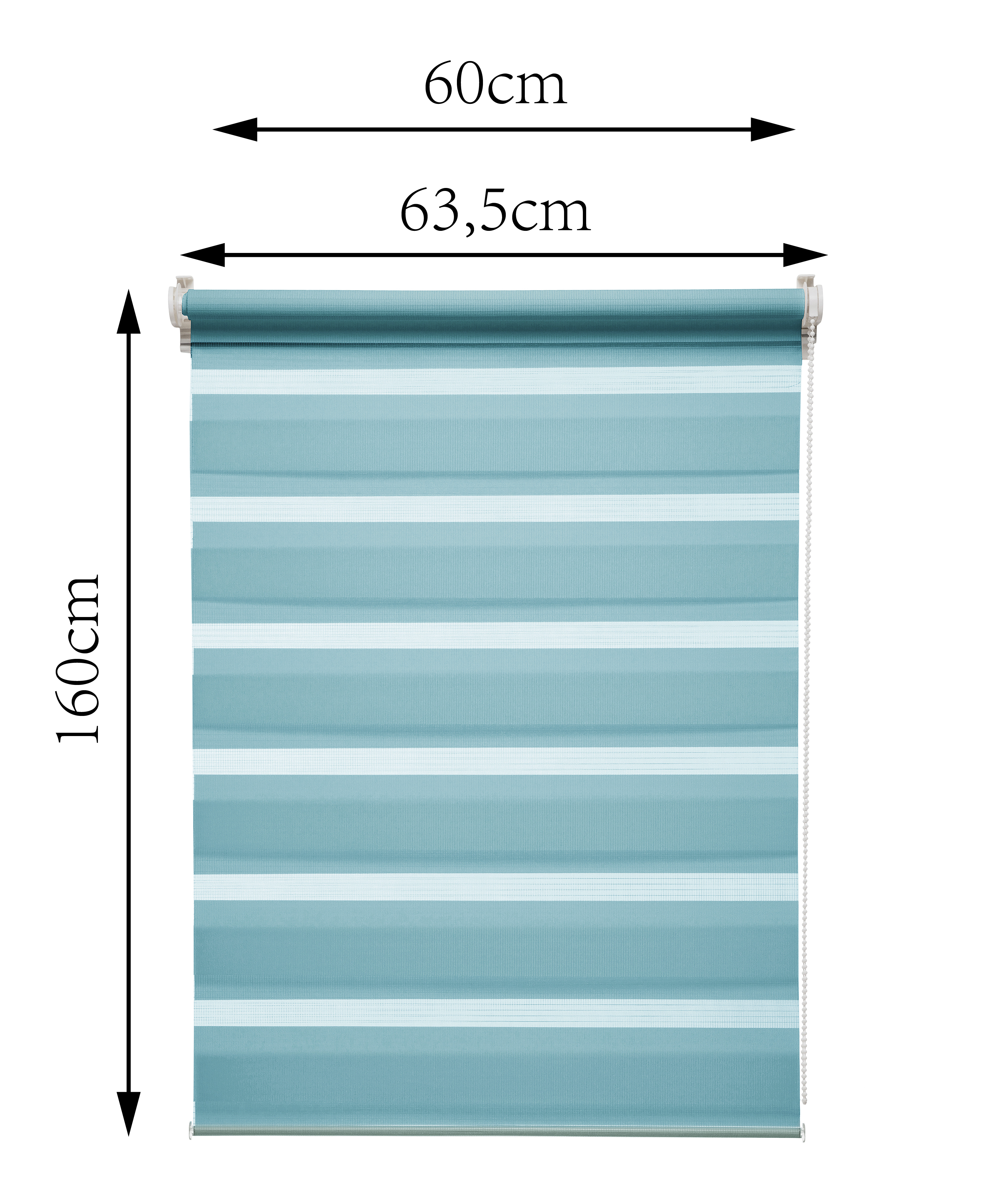 Штора рулонная день-ночь Inspire Peter 60x160 см бирюза Aqua 3 - 2