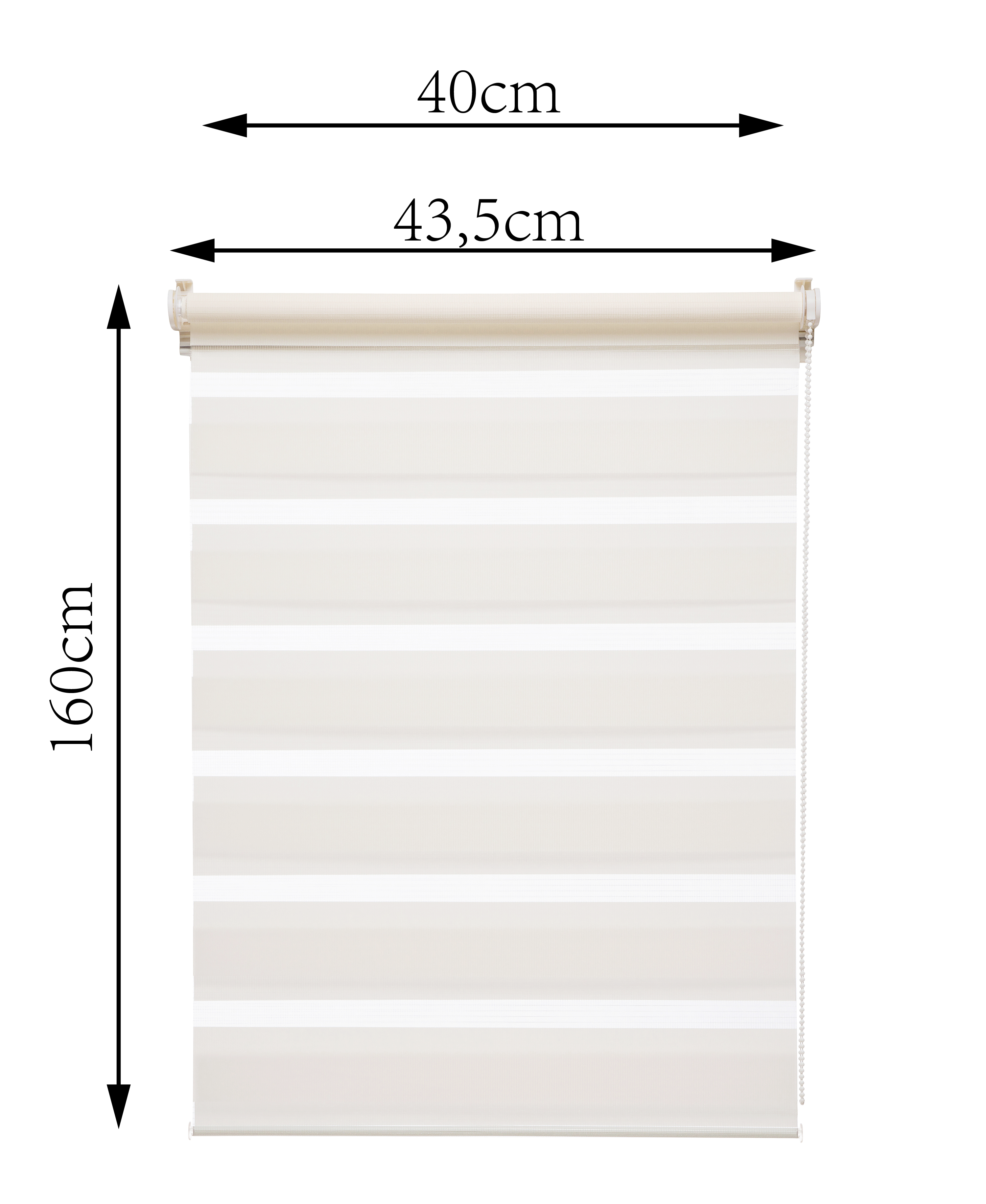 Штора рулонная день-ночь Inspire Peter 40x160 см экрю Cream 5 - 2