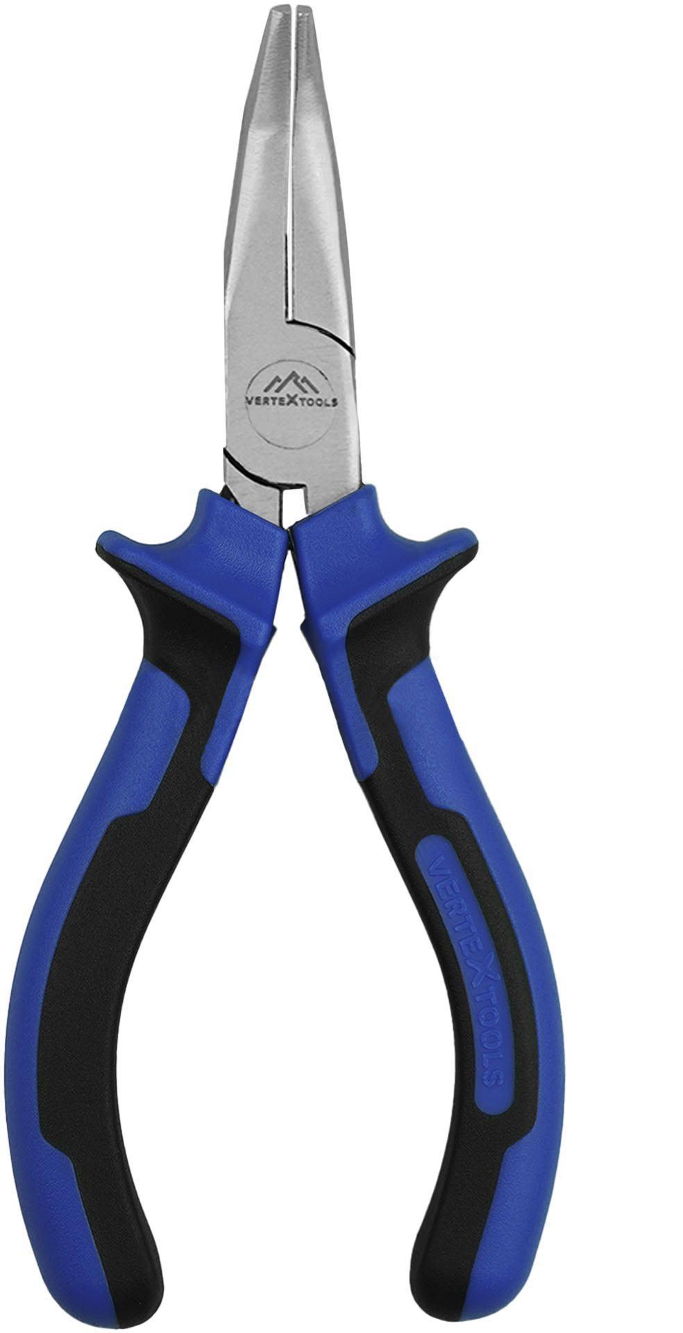 Изображение товара Плоскогубцы изогнутые Vertextools 4209-130 130 мм для электромонтажа и слесарных работ
