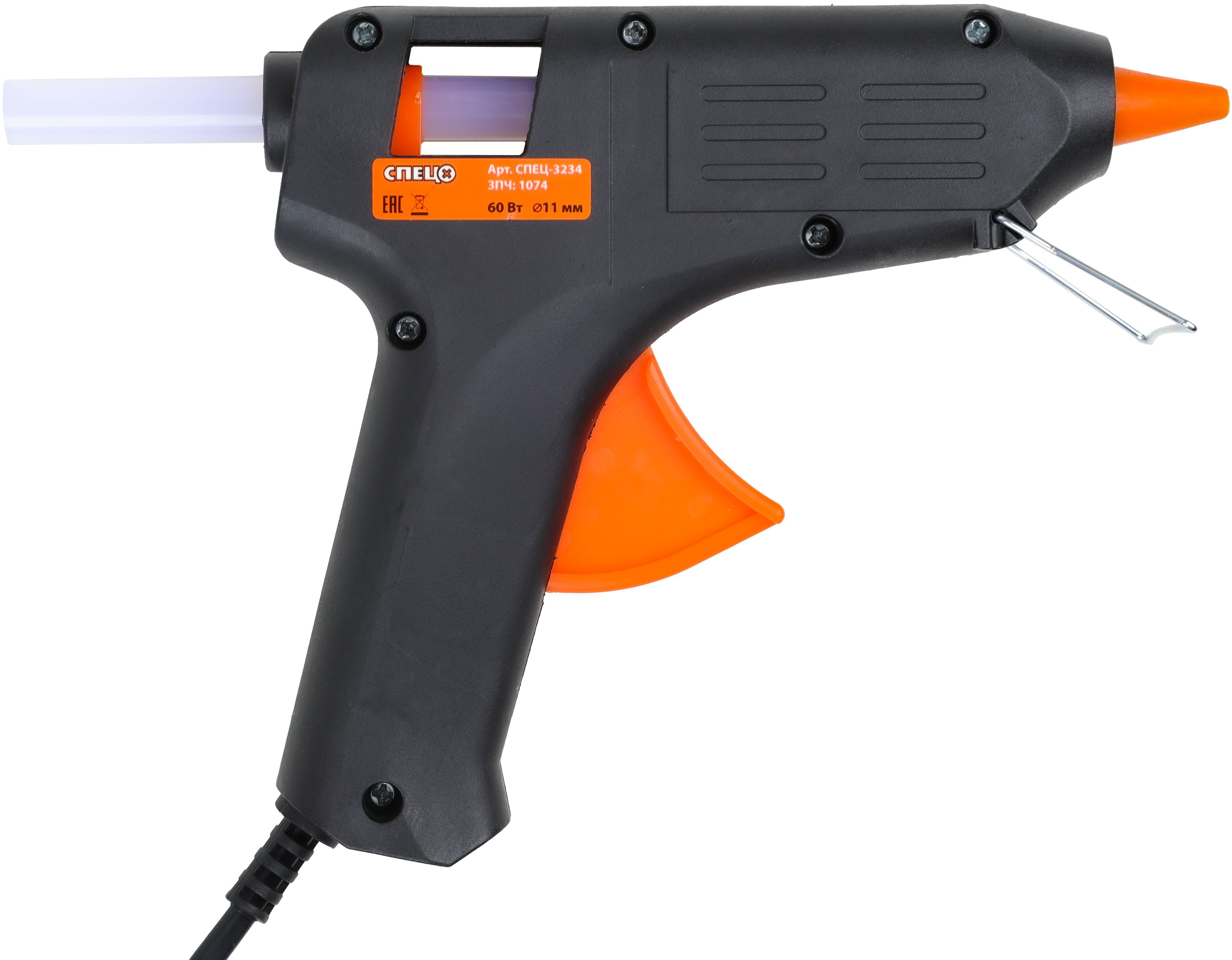 Изображение товара Пистолет клеевой Спец БПК-60 60 Вт для стержней 11 мм быстрого нагрева