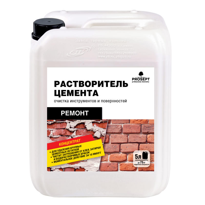 Изображение товара Растворитель цемента Prosept 5 л для удаления цемента и клея