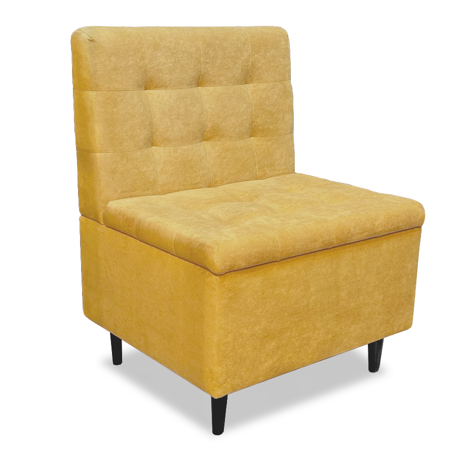 Изображение товара Кресло EL TODO ОДРИ из велюра 63x84x56 см желтый комфортное и стильное