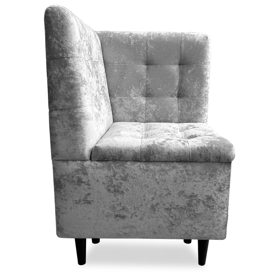 Изображение товара Кресло EL TODO ОДРИ – стильное и удобное угловое кресло из велюра 56x84x56 см цвет серебристый