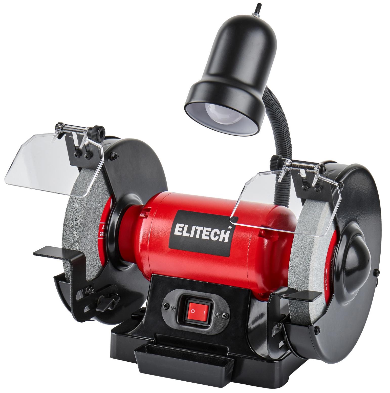 Изображение товара Станок точильный Elitech СТ60-20, 600 Вт, диск 200 мм, полупрофессиональный