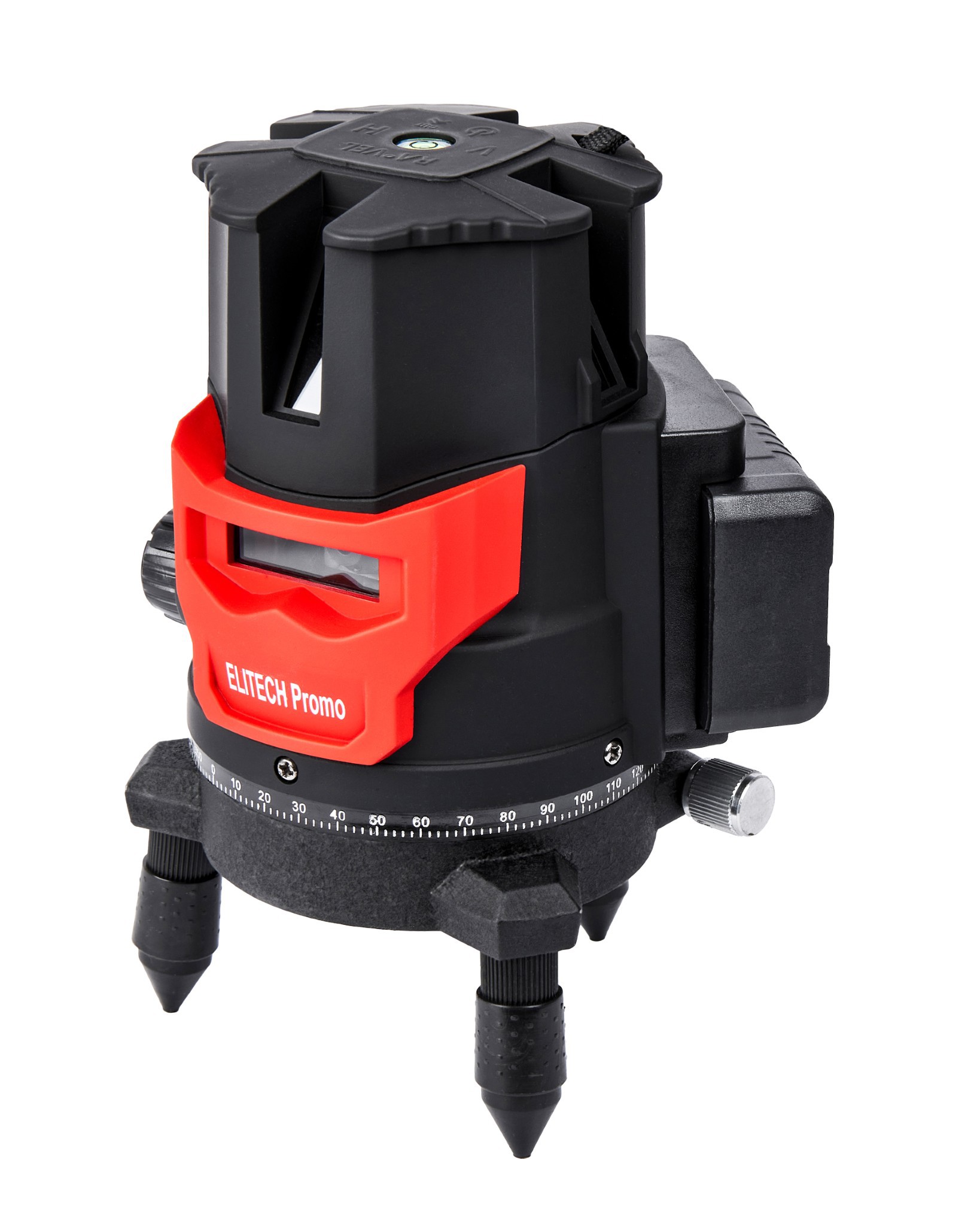 Изображение товара Уровень лазерный Elitech ПЛ 10-4В-ЗЕЛ с зеленым лучом и дальностью 25 м