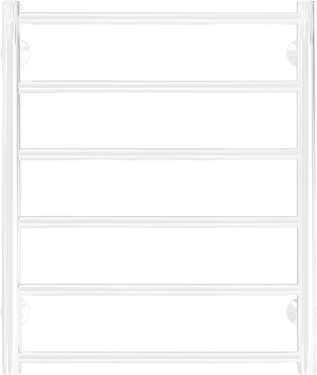 Изображение товара Водяной полотенцесушитель лесенка 50x64 см, нержавеющая сталь, белый, Equation