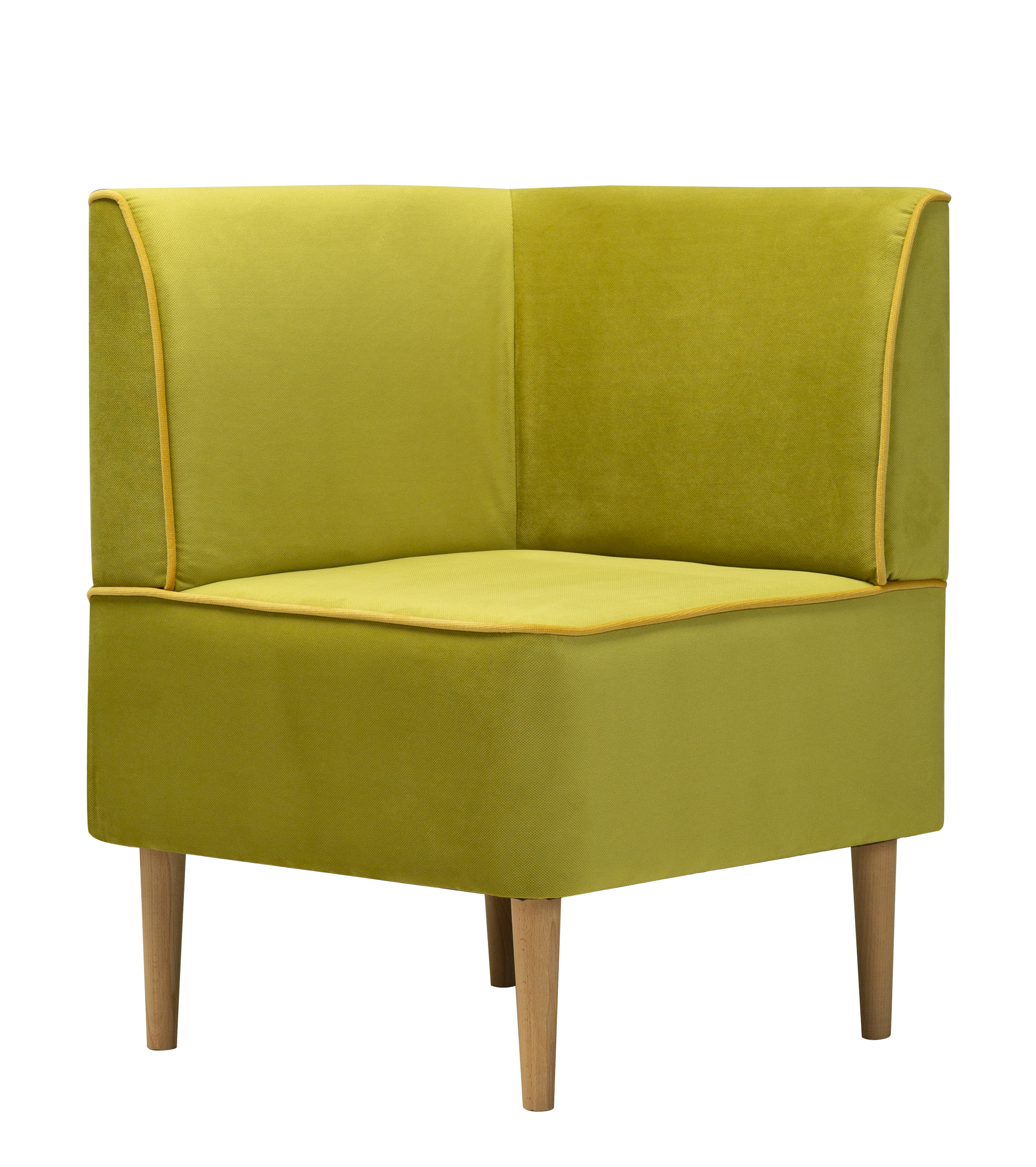 Изображение товара Кресло Лагуна из велюра зеленое модульное универсальное 60x82x59 см