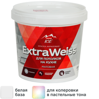 Изображение товара Краска для потолков Parade DYI ExtraWeiss матовая цвет белый база А 0.9 л Изображение товара Краска для потолков Parade DYI ExtraWeiss матовая цвет белый база А 0.9 л