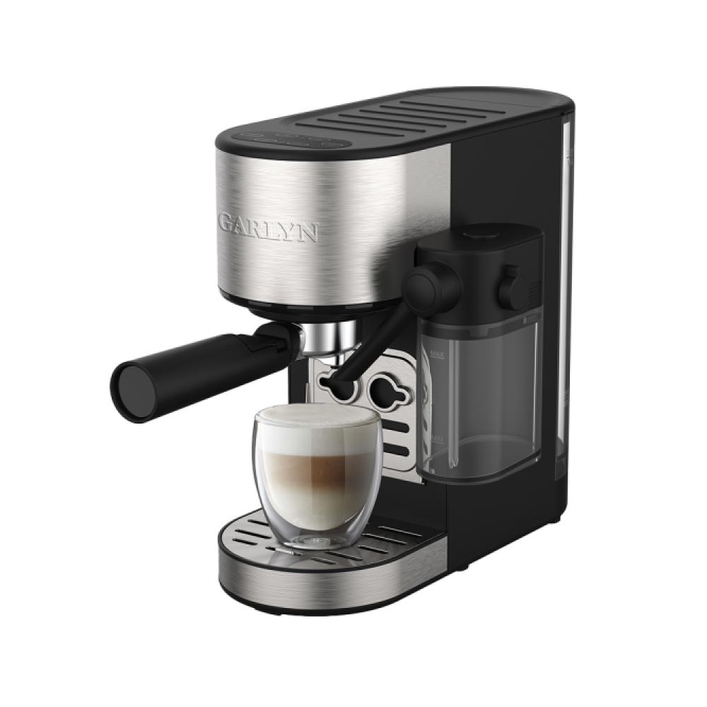 Изображение товара Кофеварка GARLYN L90 рожковая с 15 Бар, подогревом чашек и функцией очистки