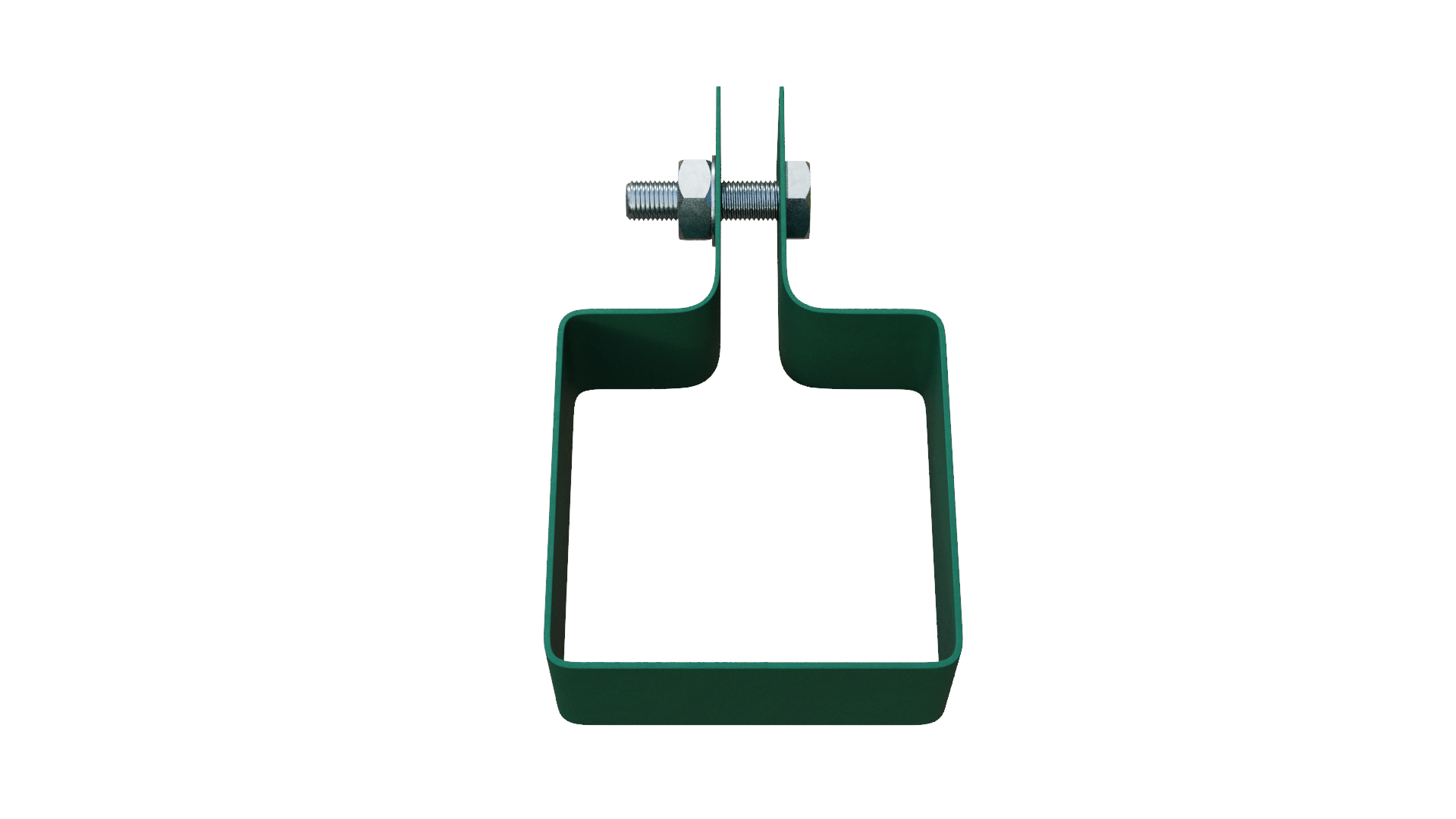 Изображение товара Хомут обжимной Ювента 50x50 1.5мм цинк ППК RAL 6005 зеленый 50шт