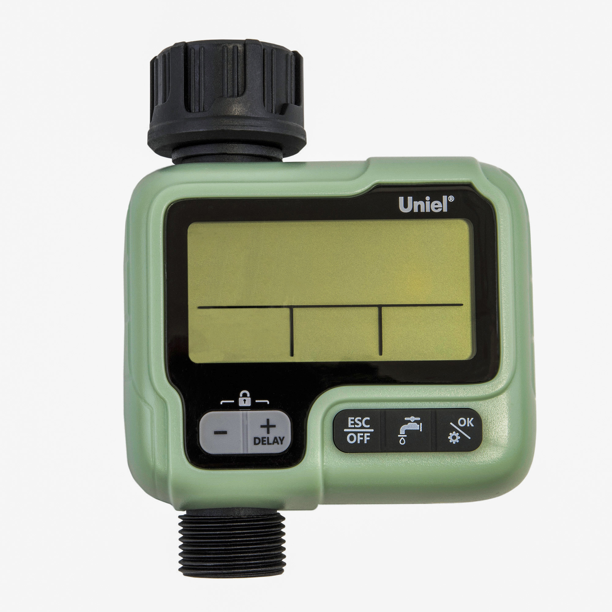 Изображение товара Таймер для автоматического полива Uniel UST-W41 IP65 1 канал оливковый