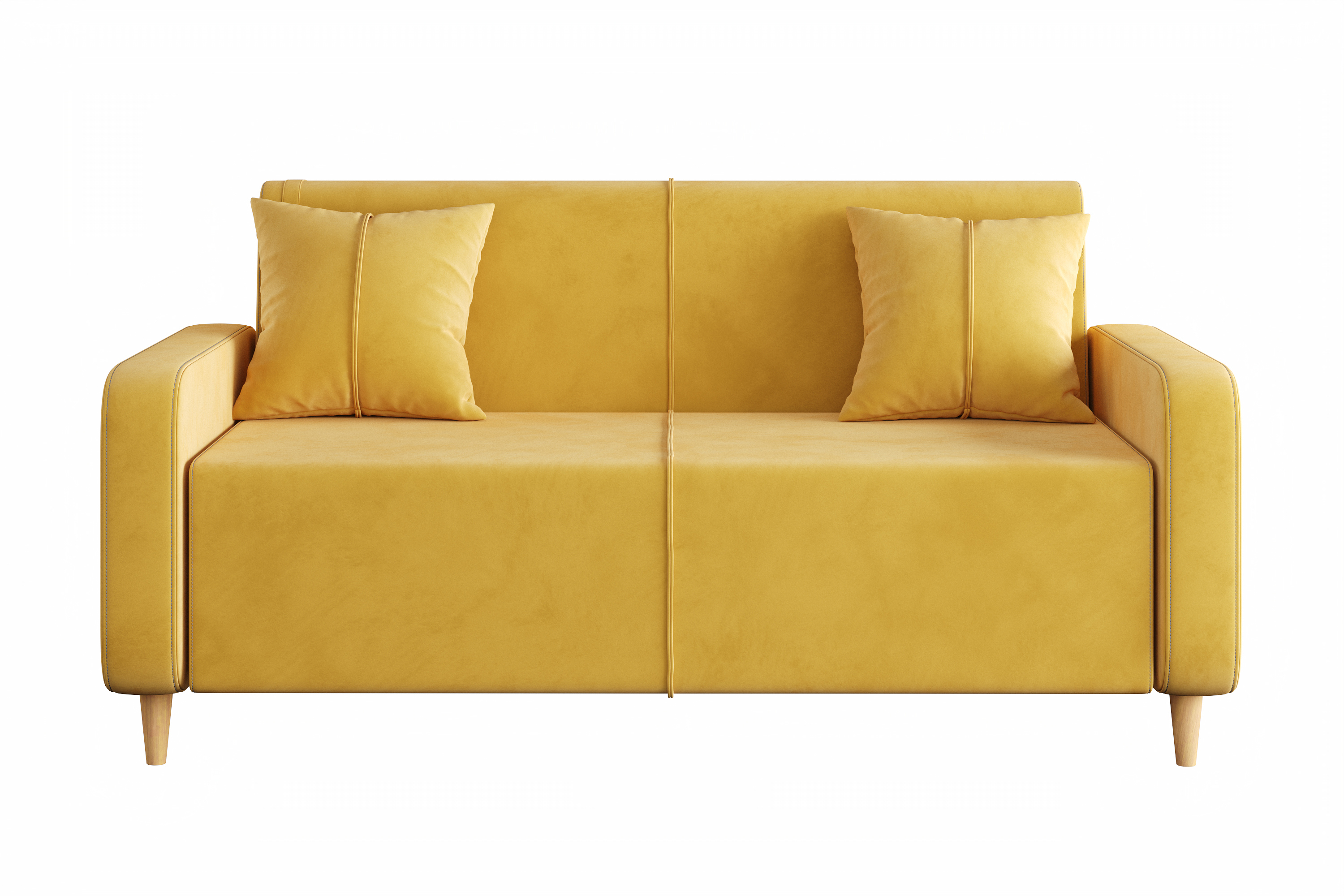 Изображение товара Диван прямой Silva модель 070 166x85.5x94 см велюр ультра мустард современный