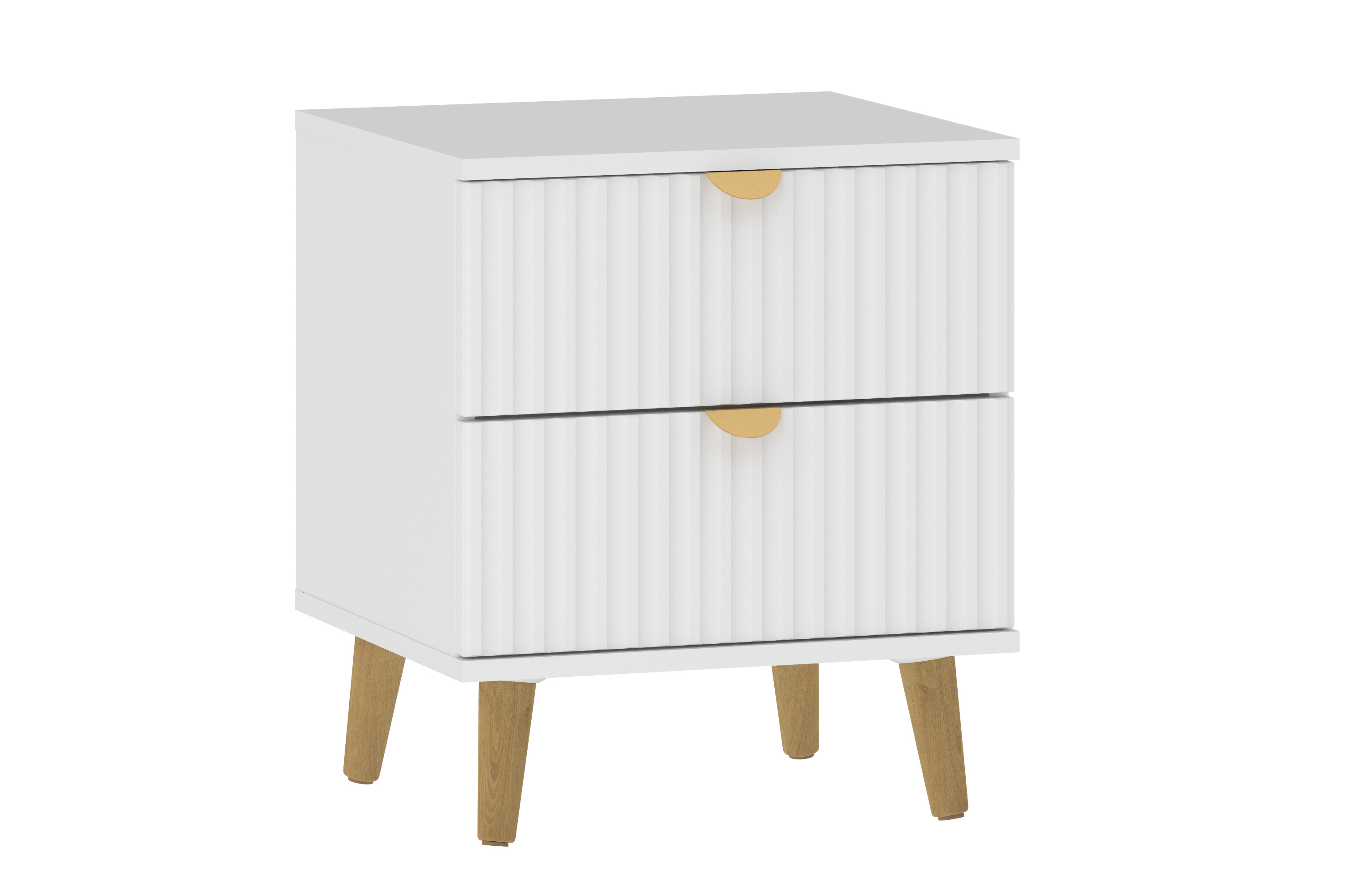 Изображение товара Тумба прикроватная Silva 45x52.5x40 см 2 ящика ЛДСП цвет белый