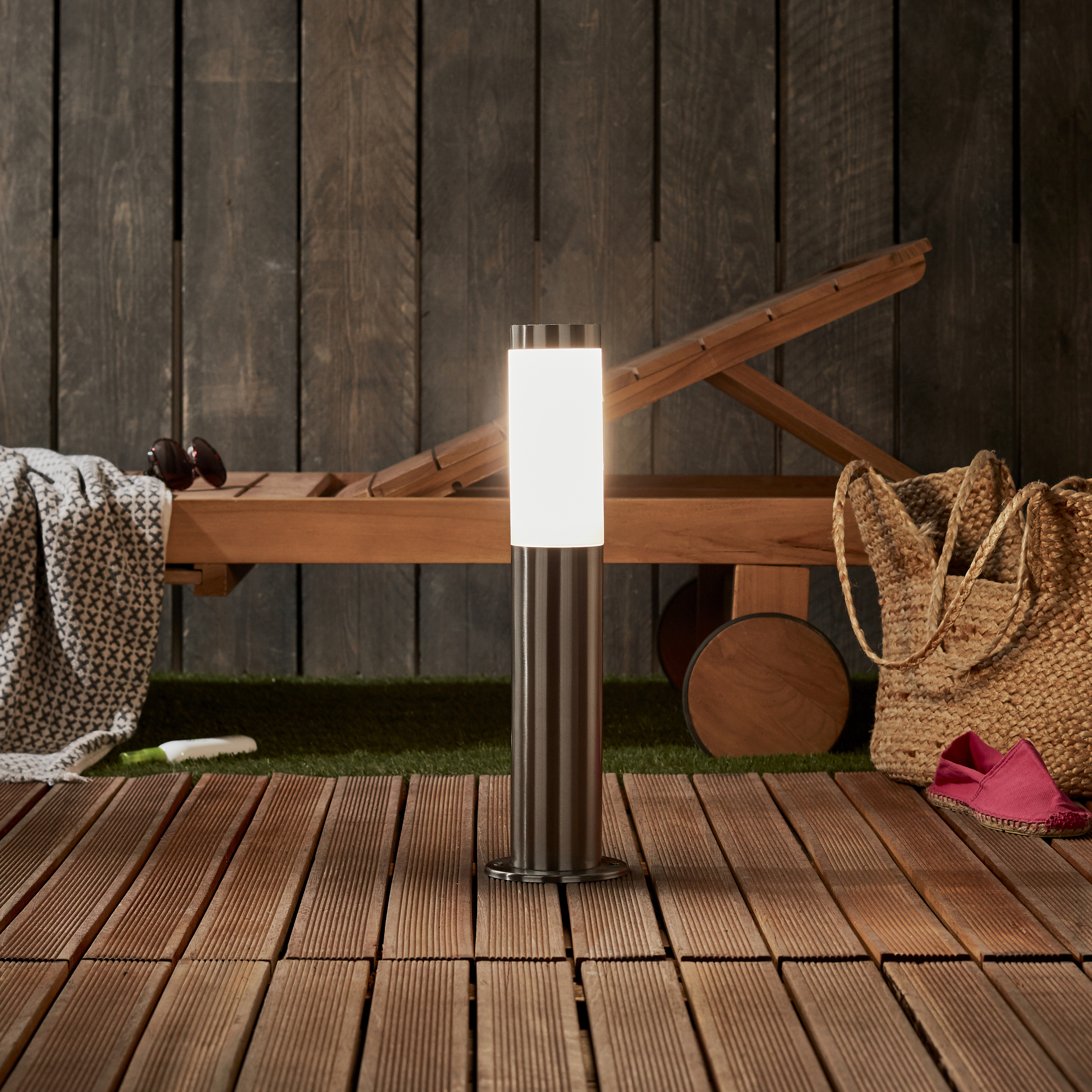 Изображение товара Уличный фонарный столб Inspire Bergen высотой 45 см серый для наружного освещения