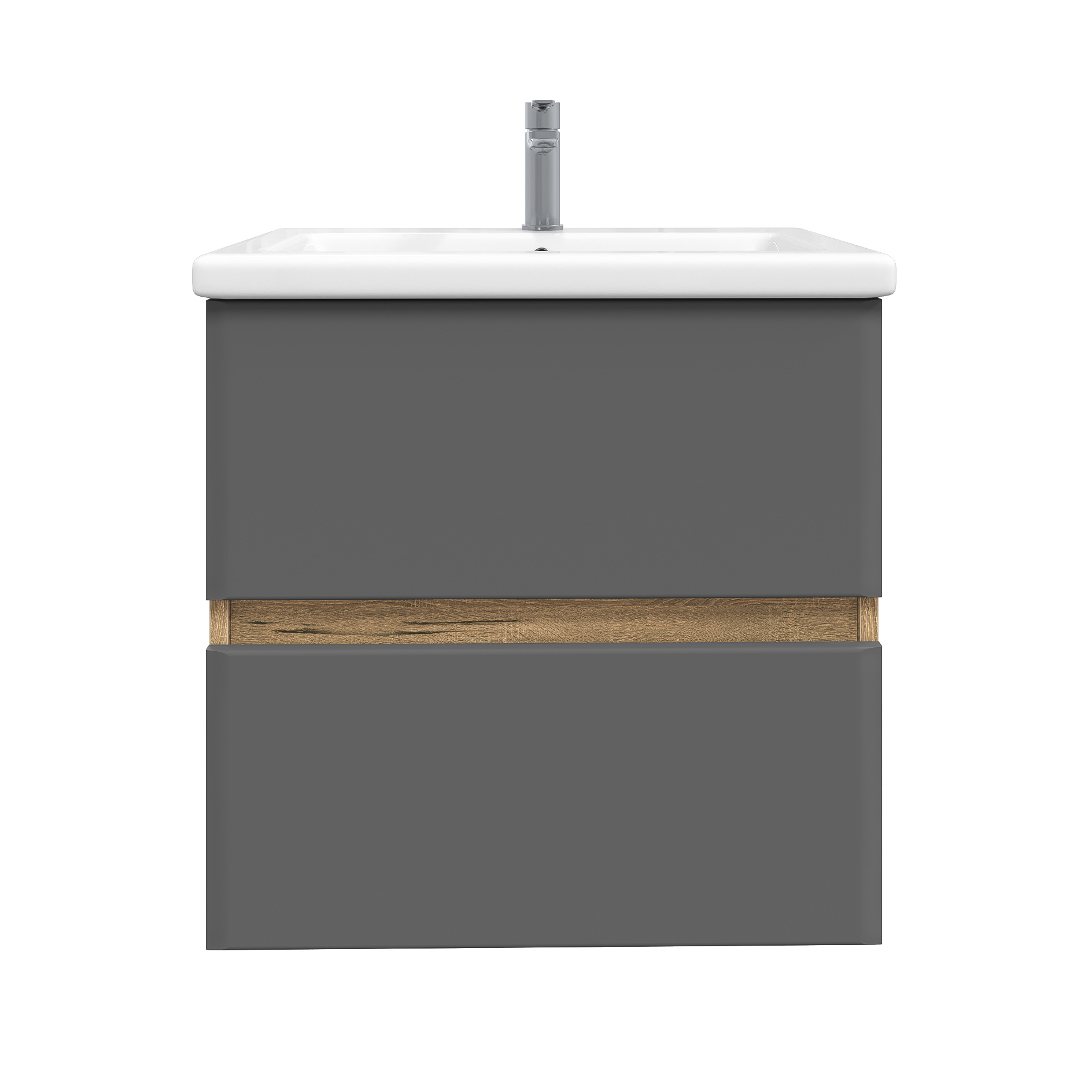 Изображение товара Тумба под раковину Sanstar Graffa 50.5 см подвесная с раковиной керамикой Россия