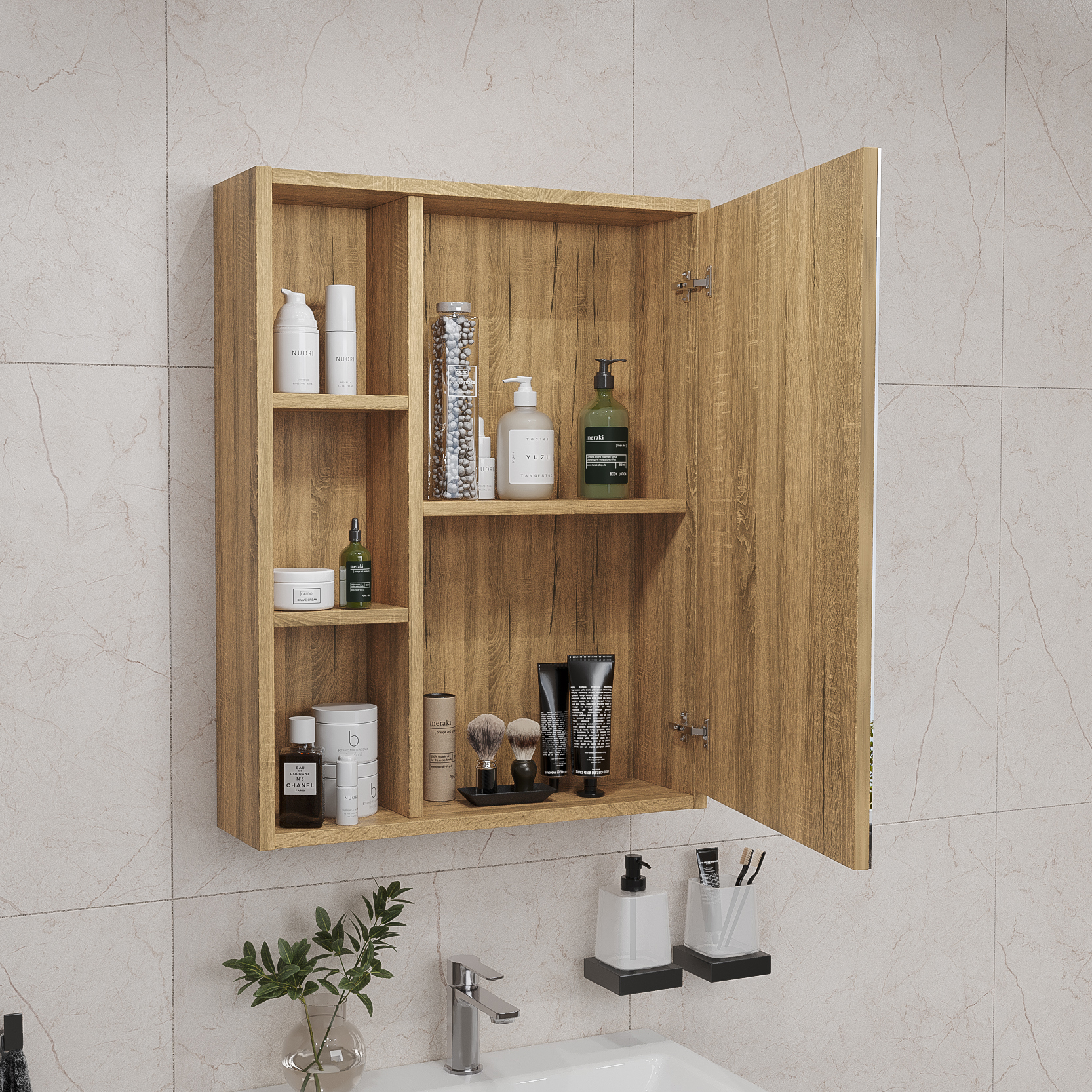 Изображение товара Шкаф подвесной Sanstar Graffa 443.1-2.4.1.лав 50x72.9см цвет дуб вотан