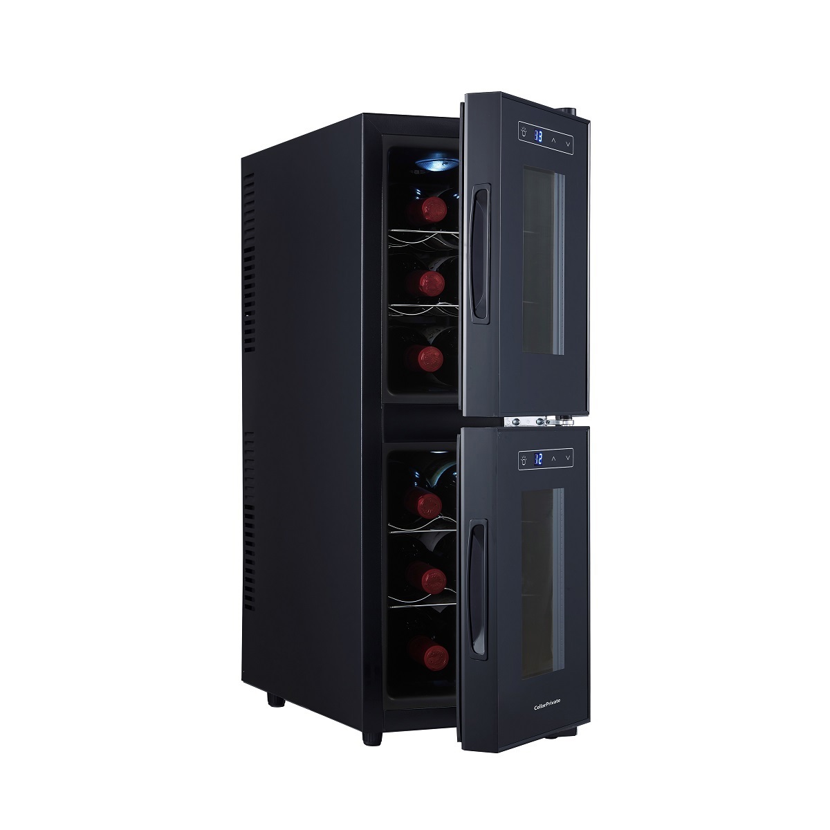Изображение товара Винный шкаф Cellar Private CP012-2E на 12 бутылок черного цвета