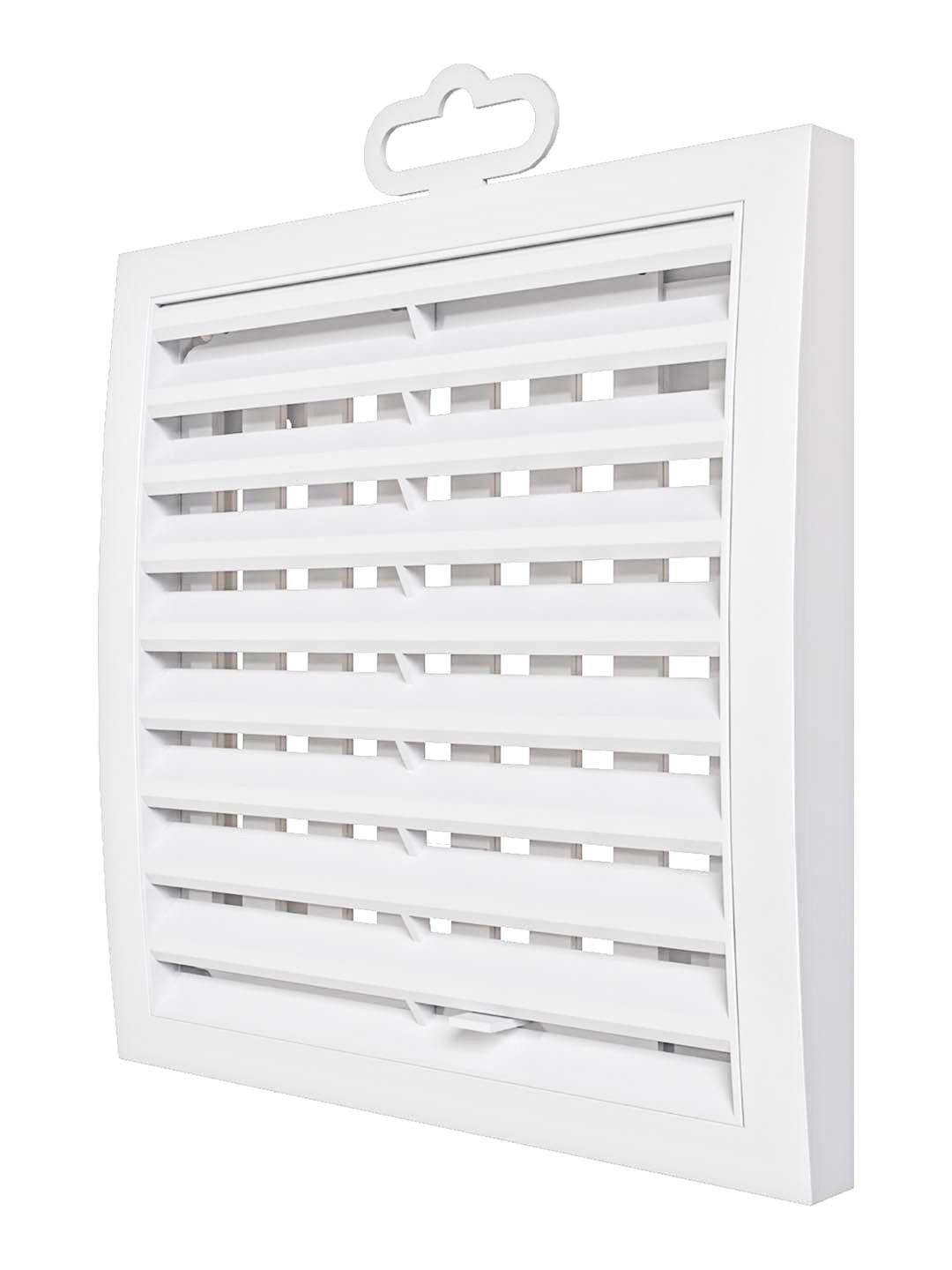 Изображение товара Вентиляционная решетка регулируемая Fonet 150x150 мм пластик белая с шторкой