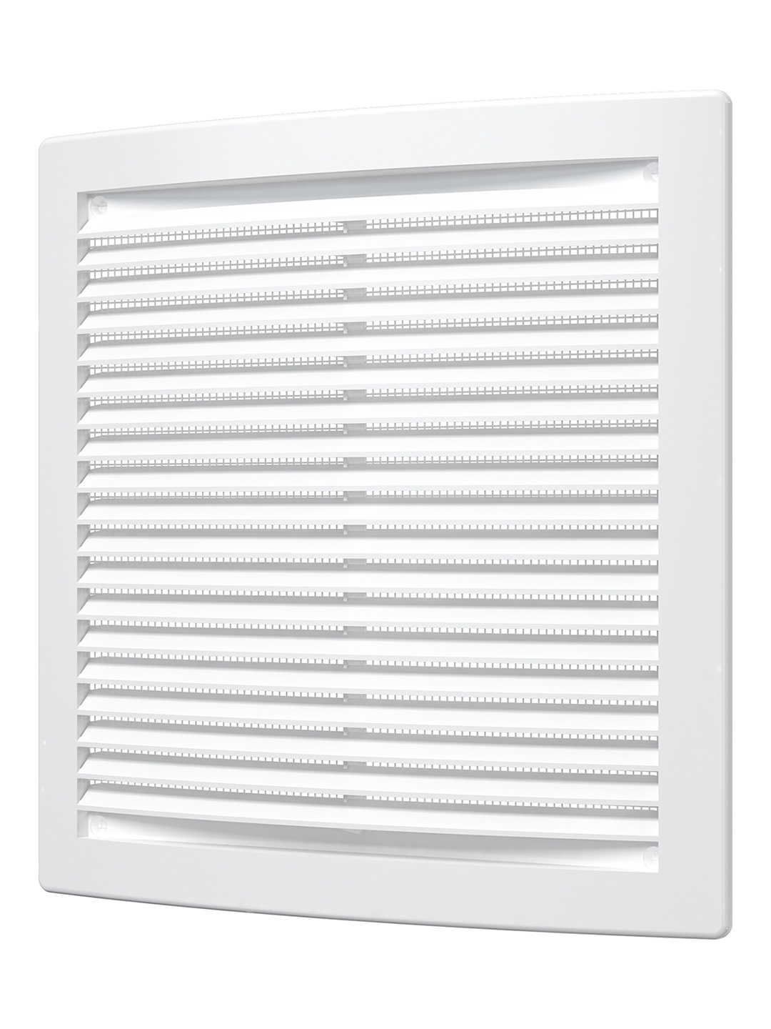 Изображение товара Вентиляционная решетка Fonet 200x200 мм белая пластиковая с сеткой