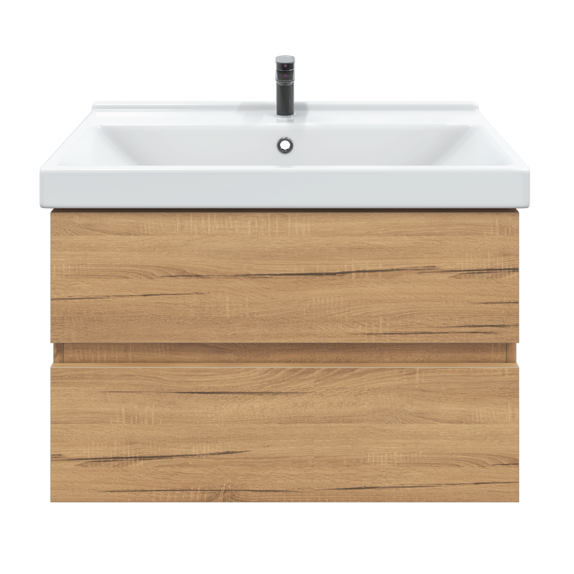 Изображение товара Тумба с раковиной Sanstar Lavanti 441.1-1.4.1.КФЕС подвесная 80см цвет дуб вотан