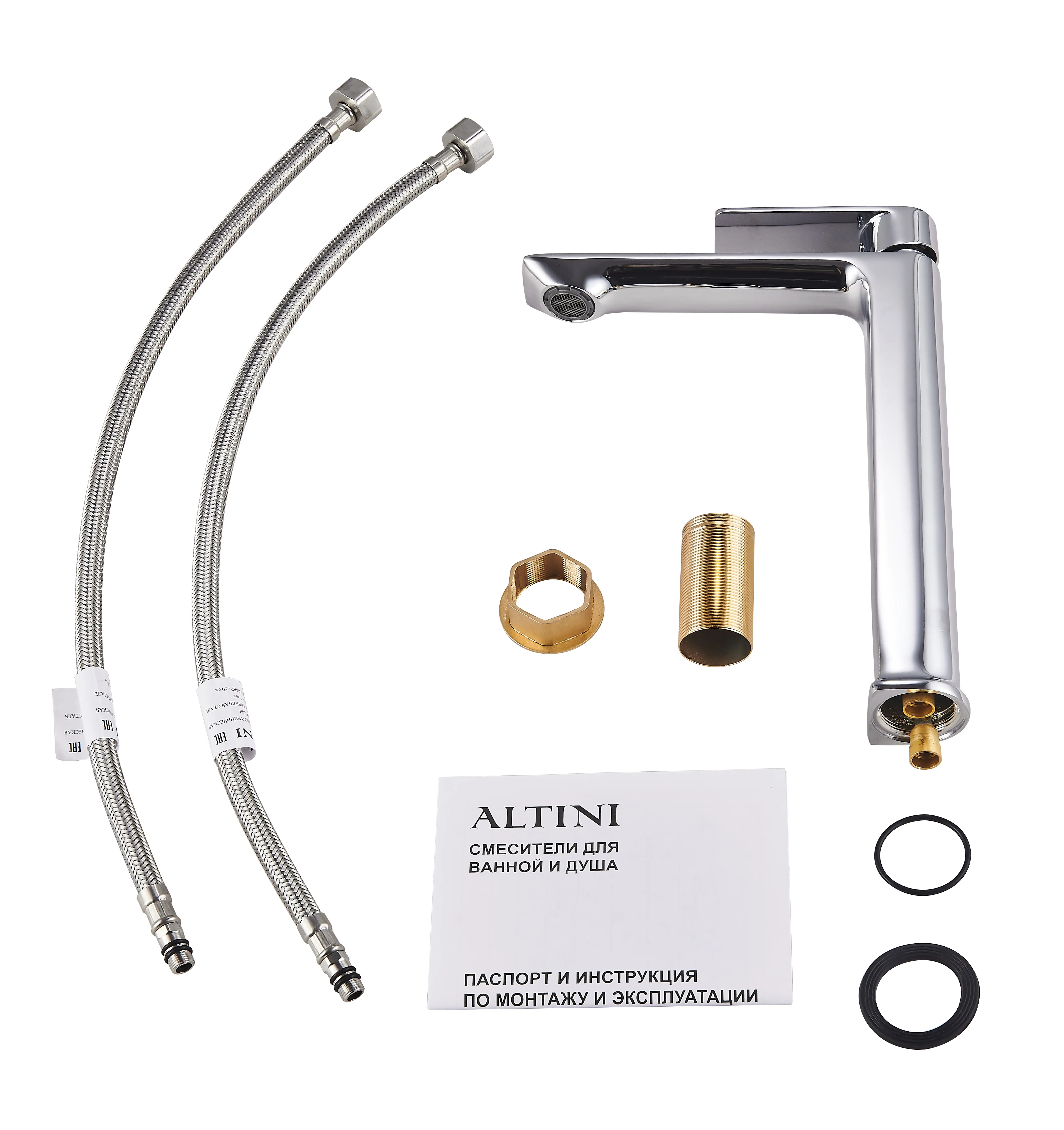Смеситель для раковины Altini Shine 10531002-C однорычажный на столешницу цвет хром - 5