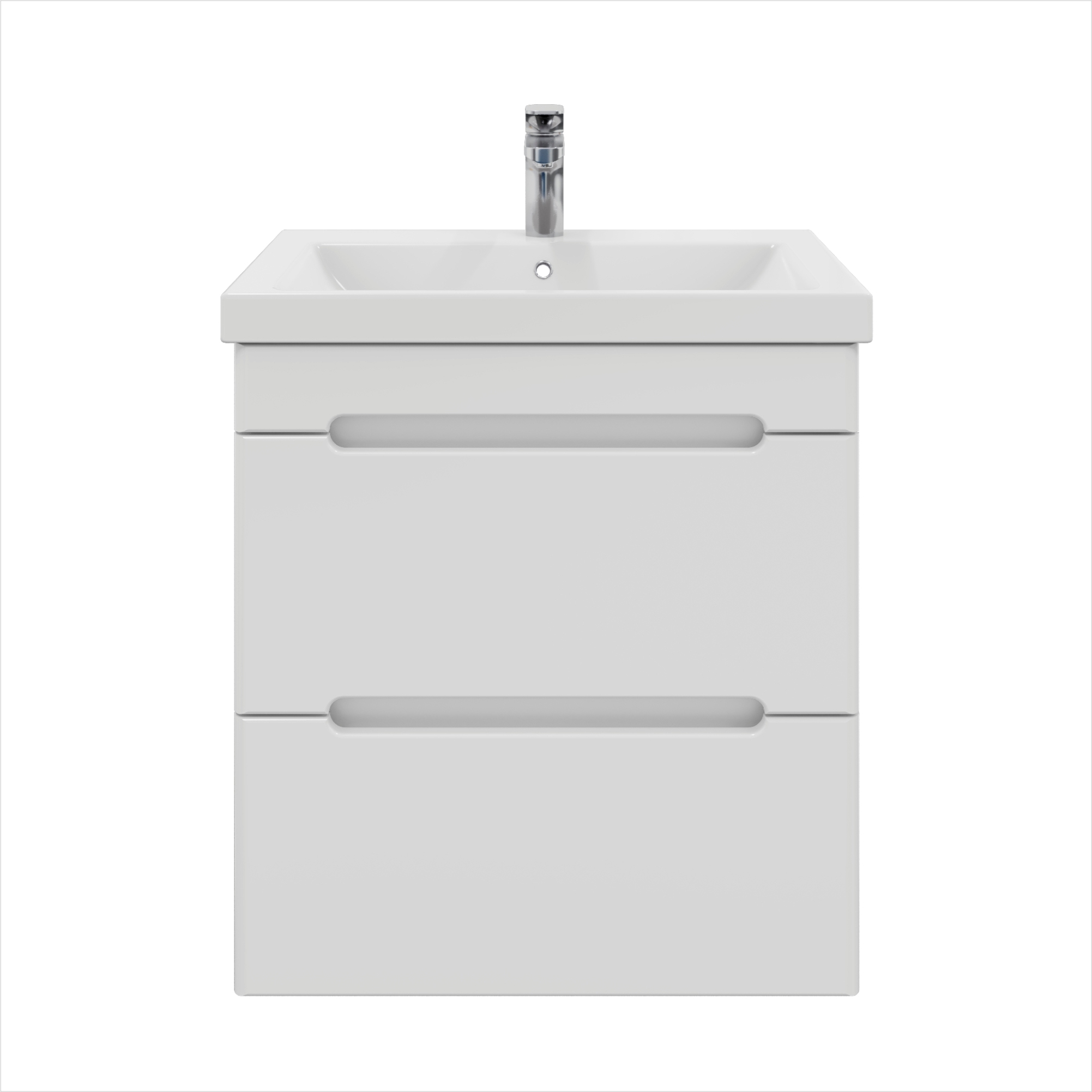 Изображение товара Тумба под раковину Sanstar Адель 209.1-1.4.1 ККОМ 50 см белая с раковиной керамической