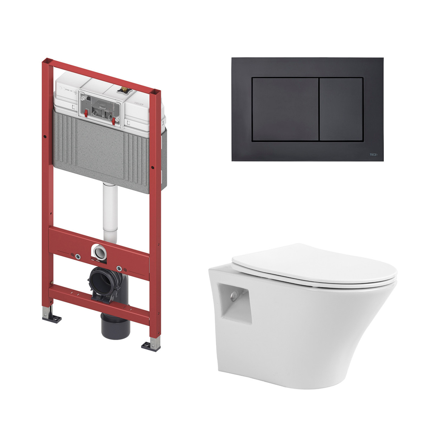 Изображение товара Комплект инсталляции с унитазом TECE 9400414 белый