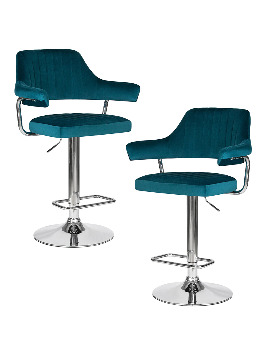 Изображение товара Барный стул Dobrin Charly LM-5019 120 см с регулировкой высоты и мягким велюром морской волны