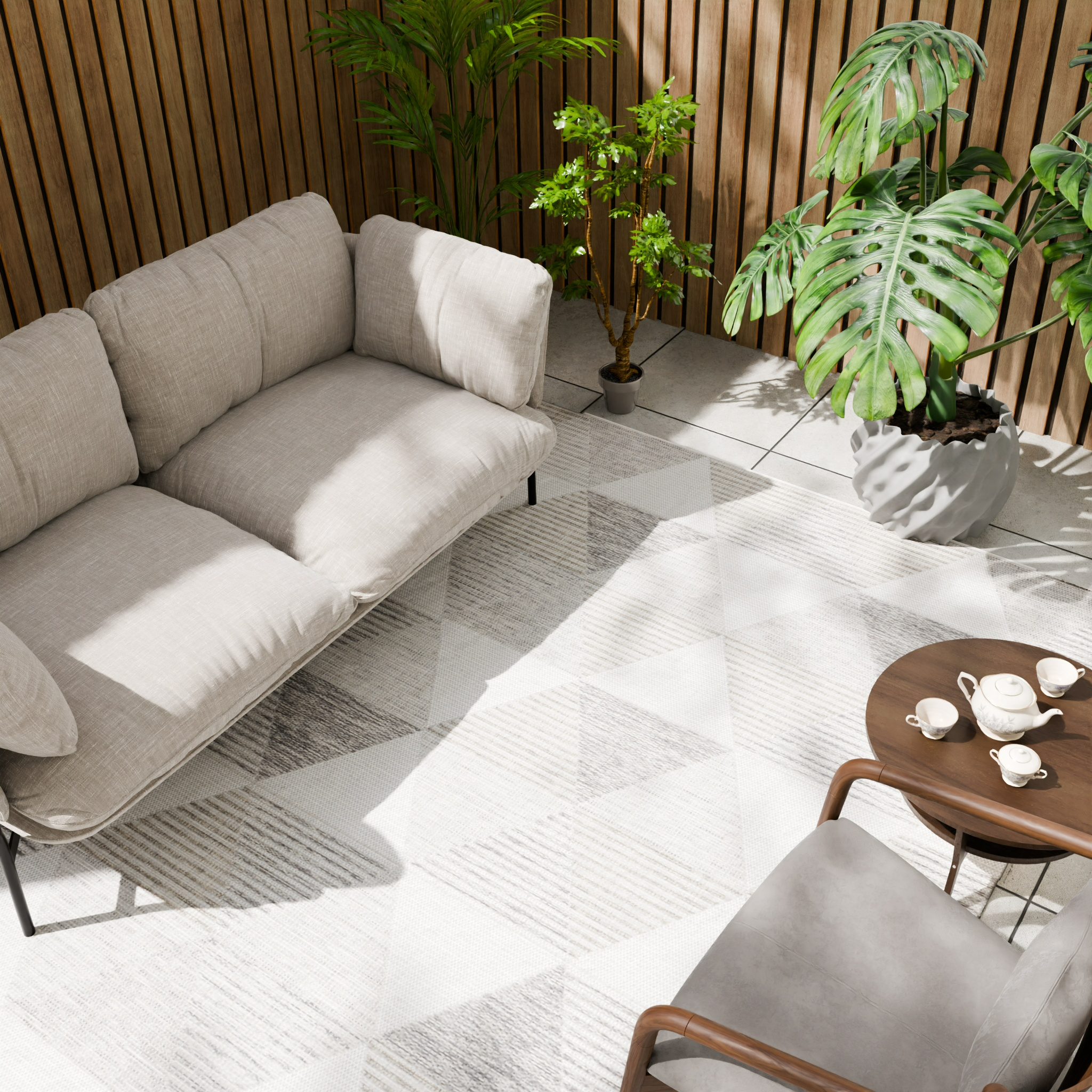 Изображение товара Циновка Дели 160x230 см полипропилен 84118_53211 цвет серый