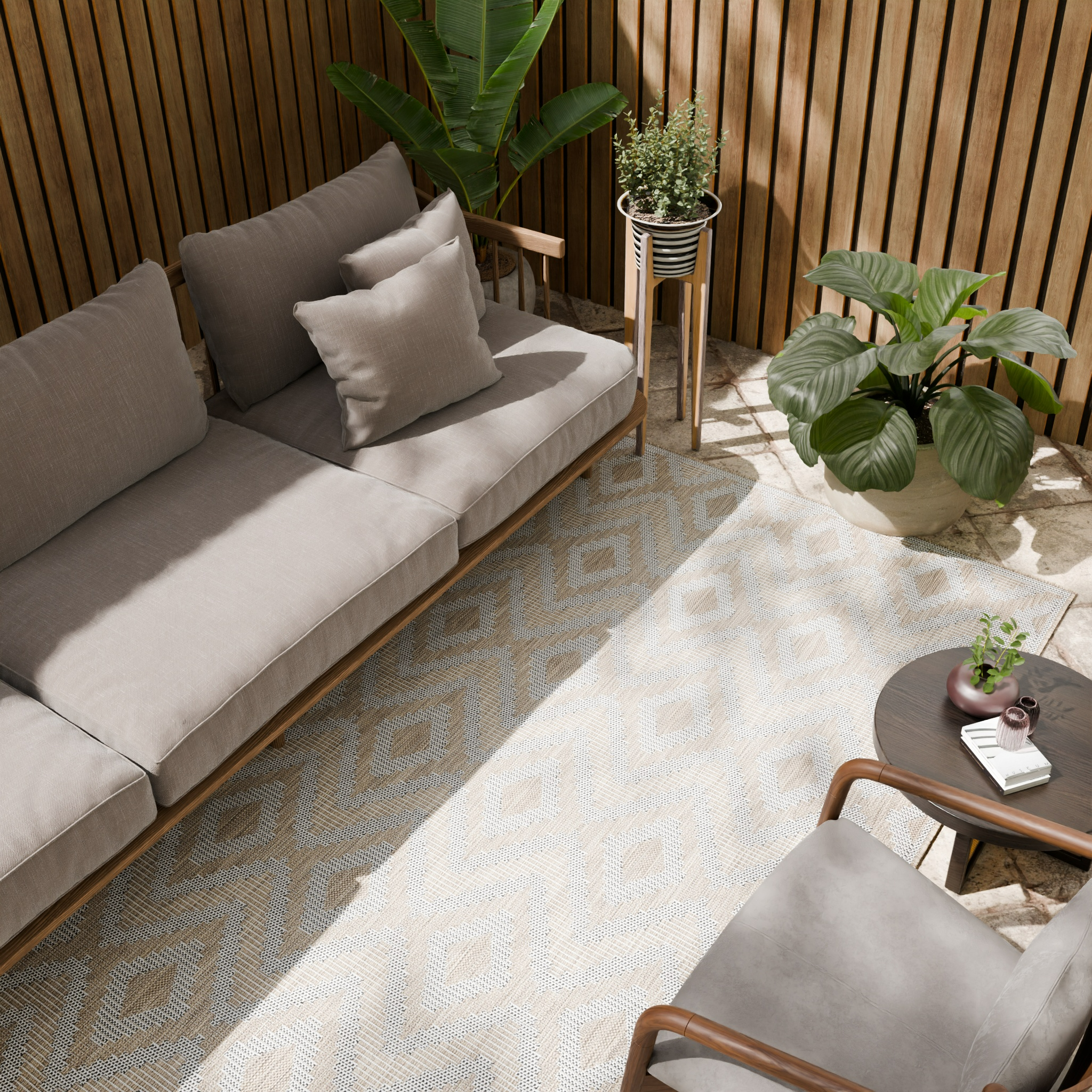 Изображение товара Циновка Дели 160x230 см полипропилен 81414_50512 цвет бежевый