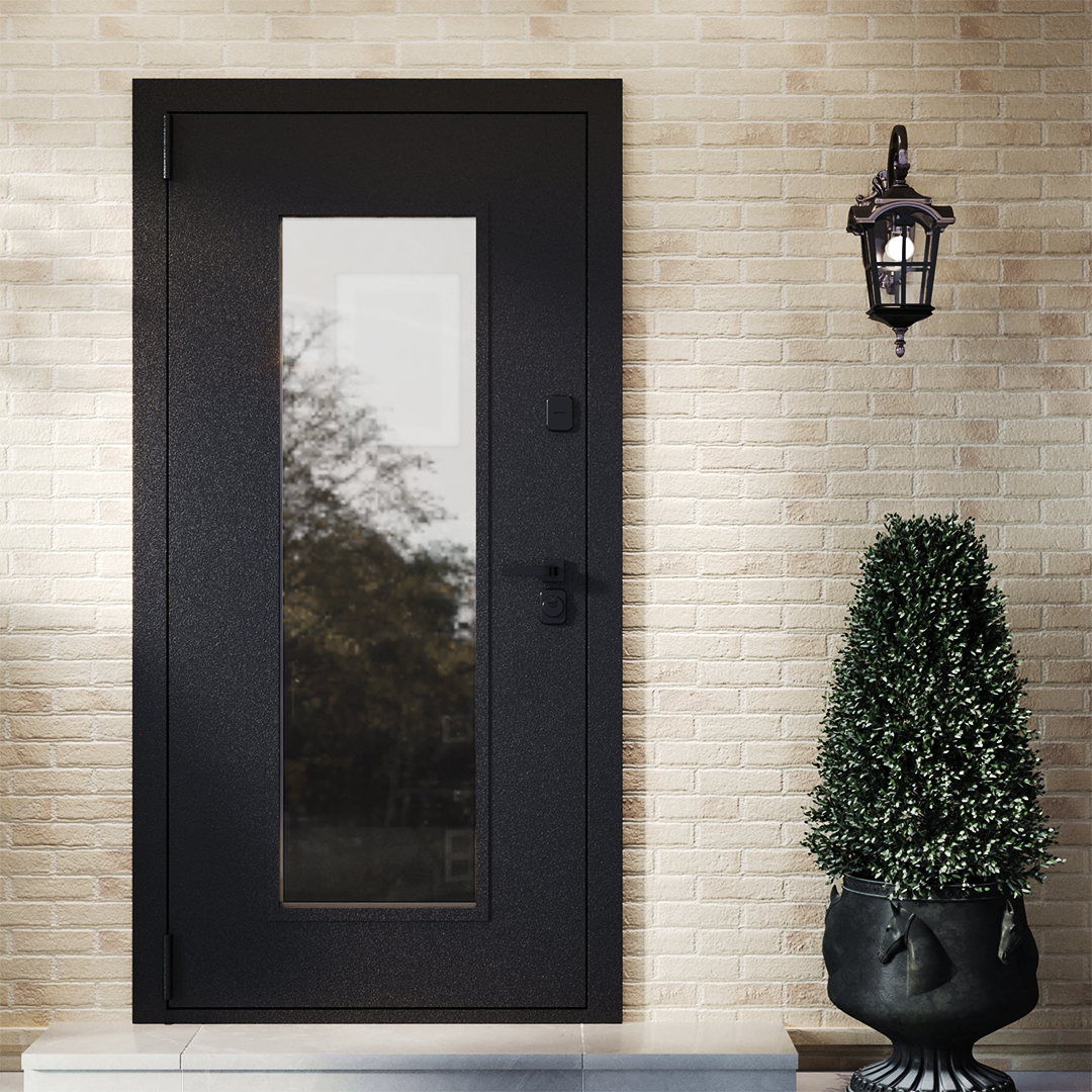 Изображение товара Входная дверь MPS1 левый 205x96см цвет черный/белый