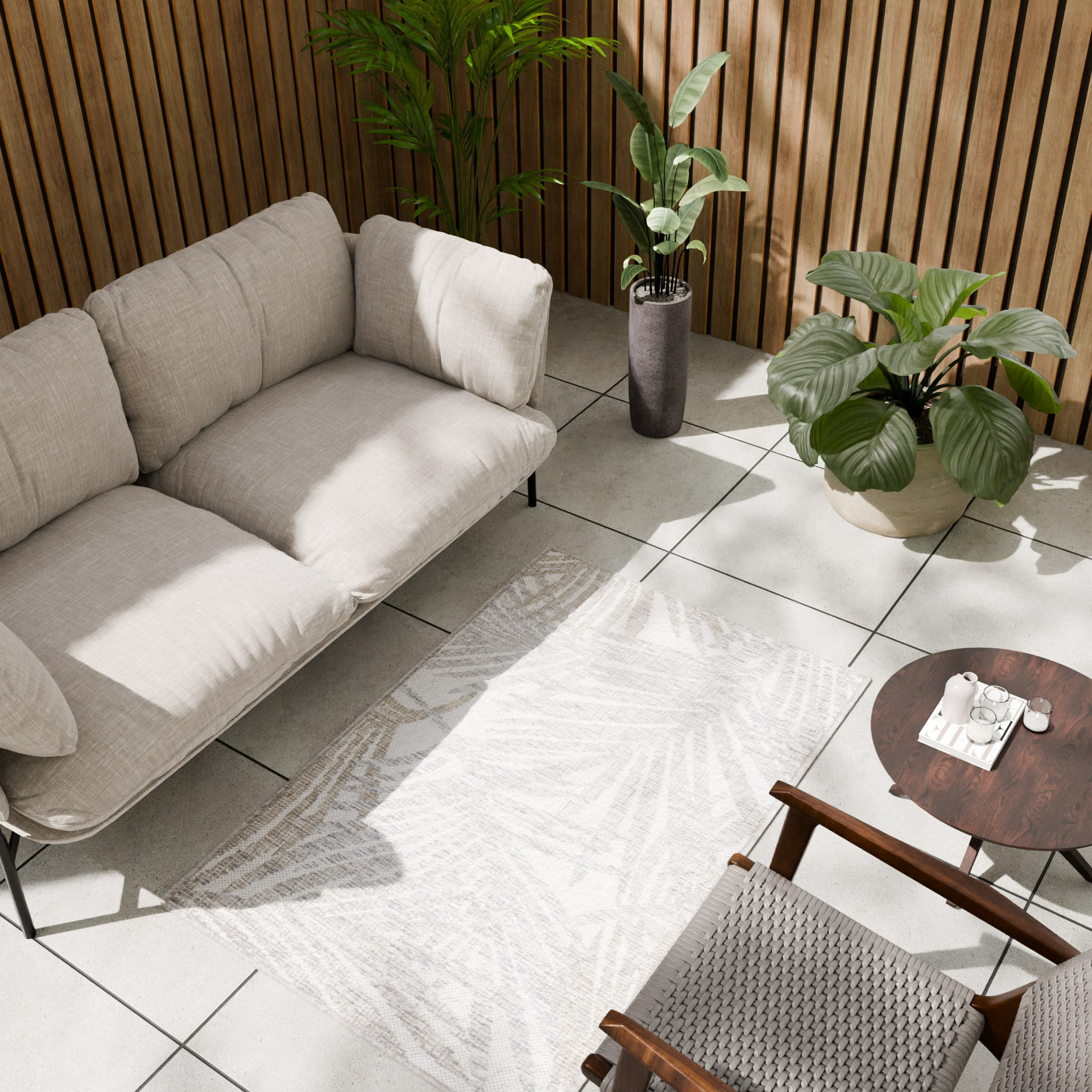 Изображение товара Циновка Дели 80x120 см полипропилен 84115_53211 цвет серый