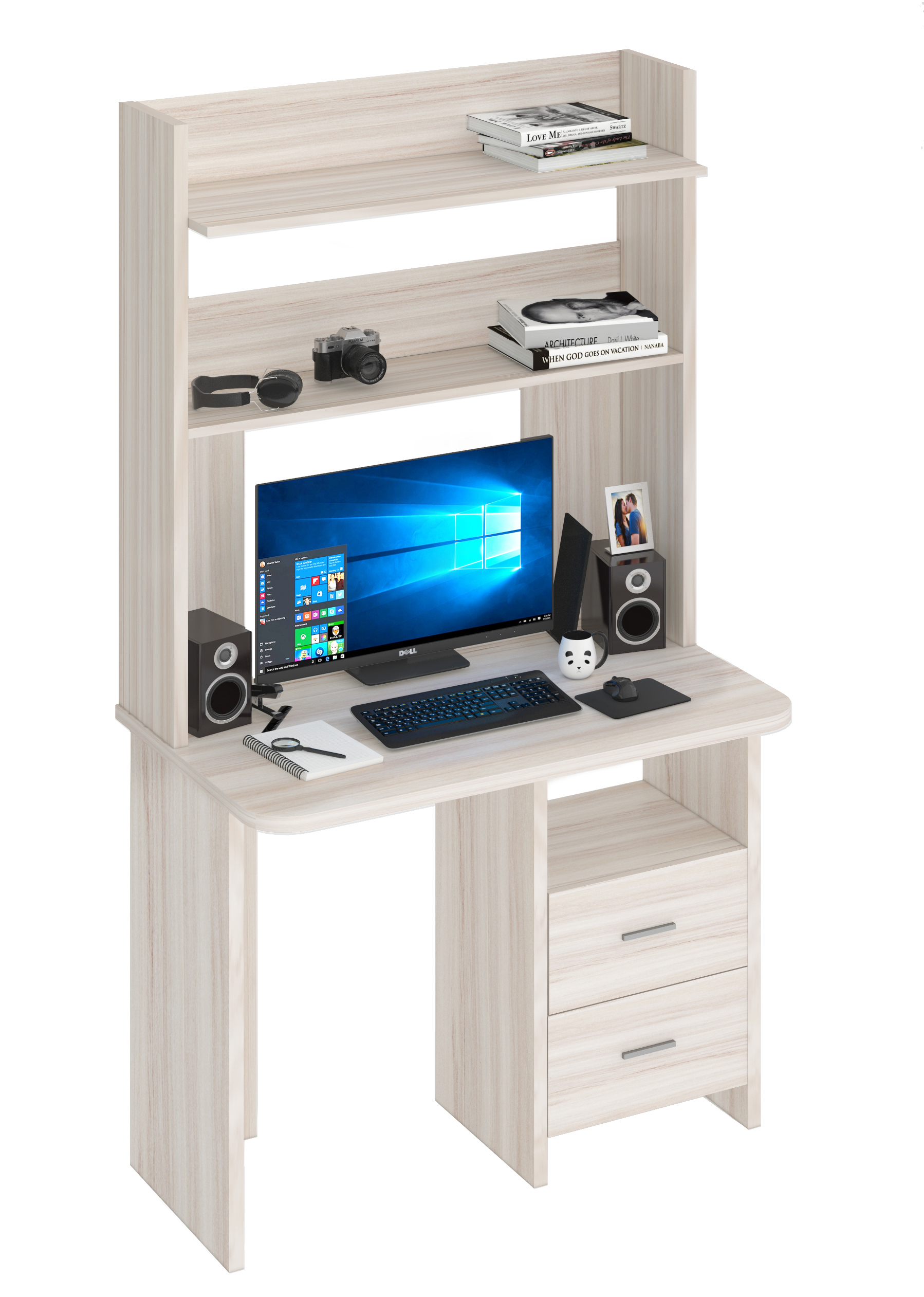 Изображение товара Стол Мэрдэс СКЛ-Прям100Р+НКЛХ-100 100x178x60 см ЛДСП