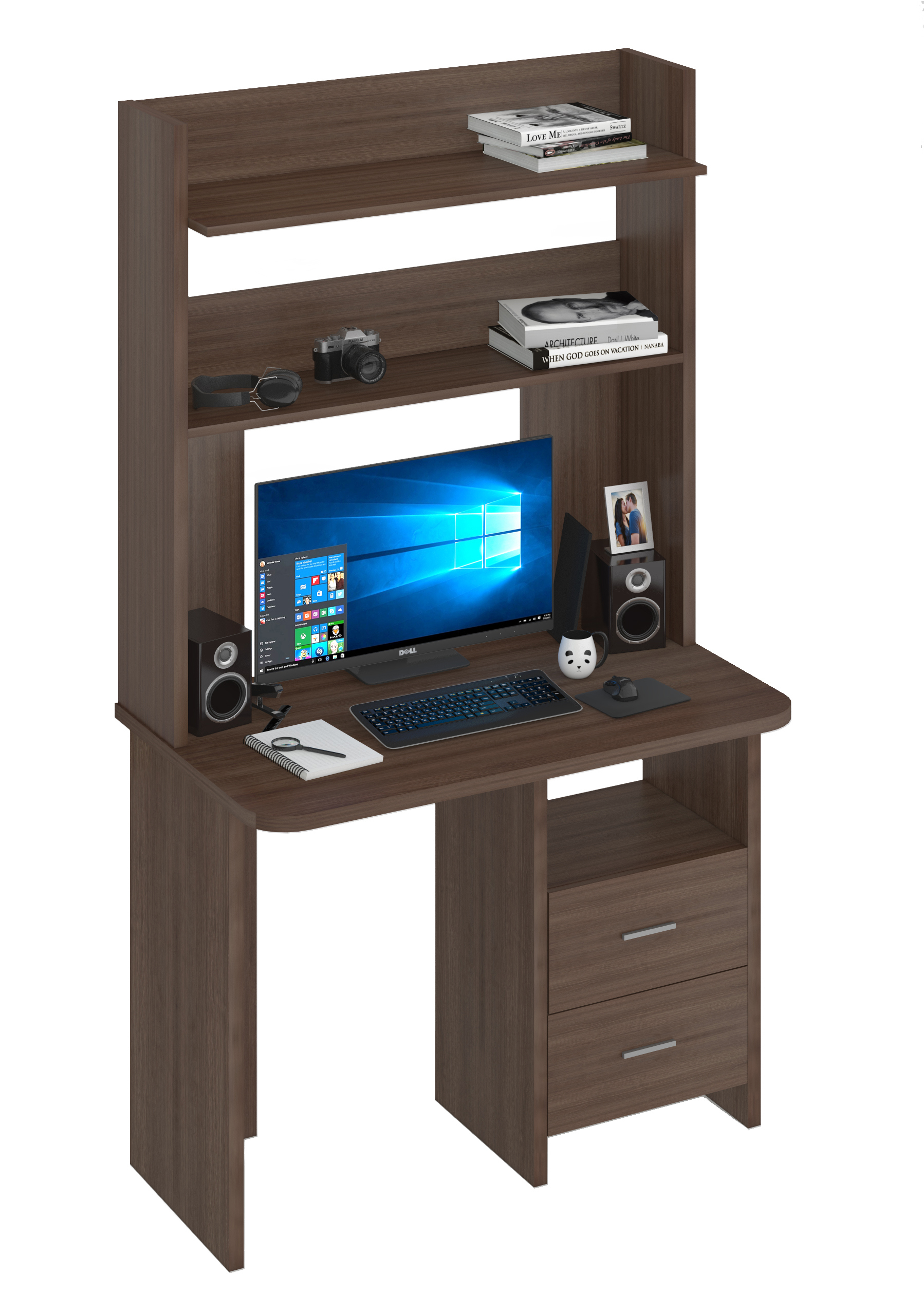 Изображение товара Стол Мэрдэс СКЛ-Прям100Р+НКЛХ-100 из ЛДСП для дома и офиса 100x179x60 см