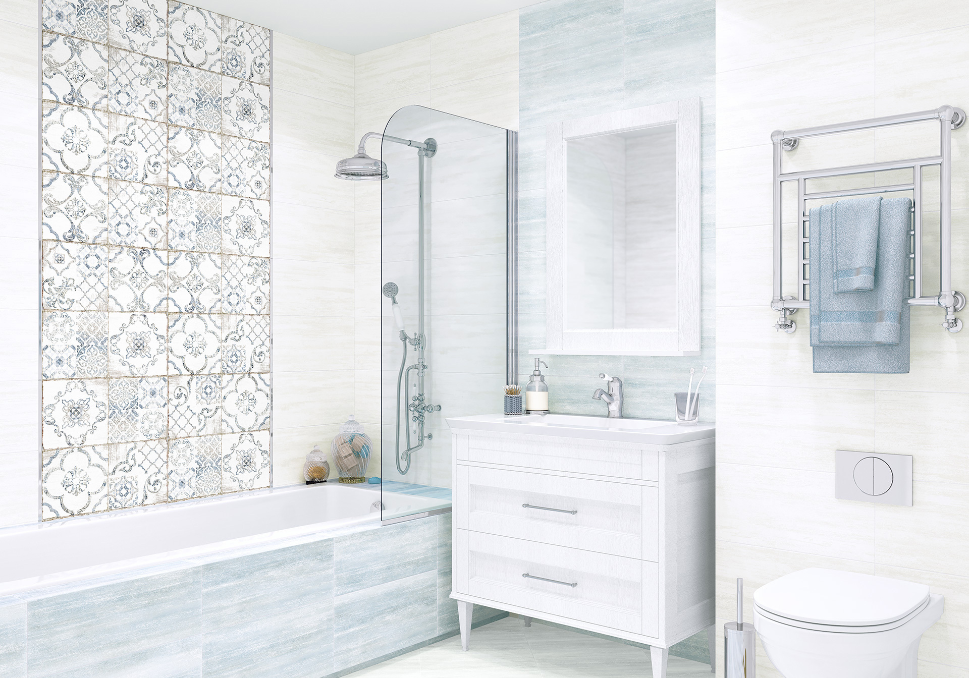 Изображение товара Плитка Alma Ceramica Venezia TWU09PSR006 50x24.9см цвет синий, цена за упаковку