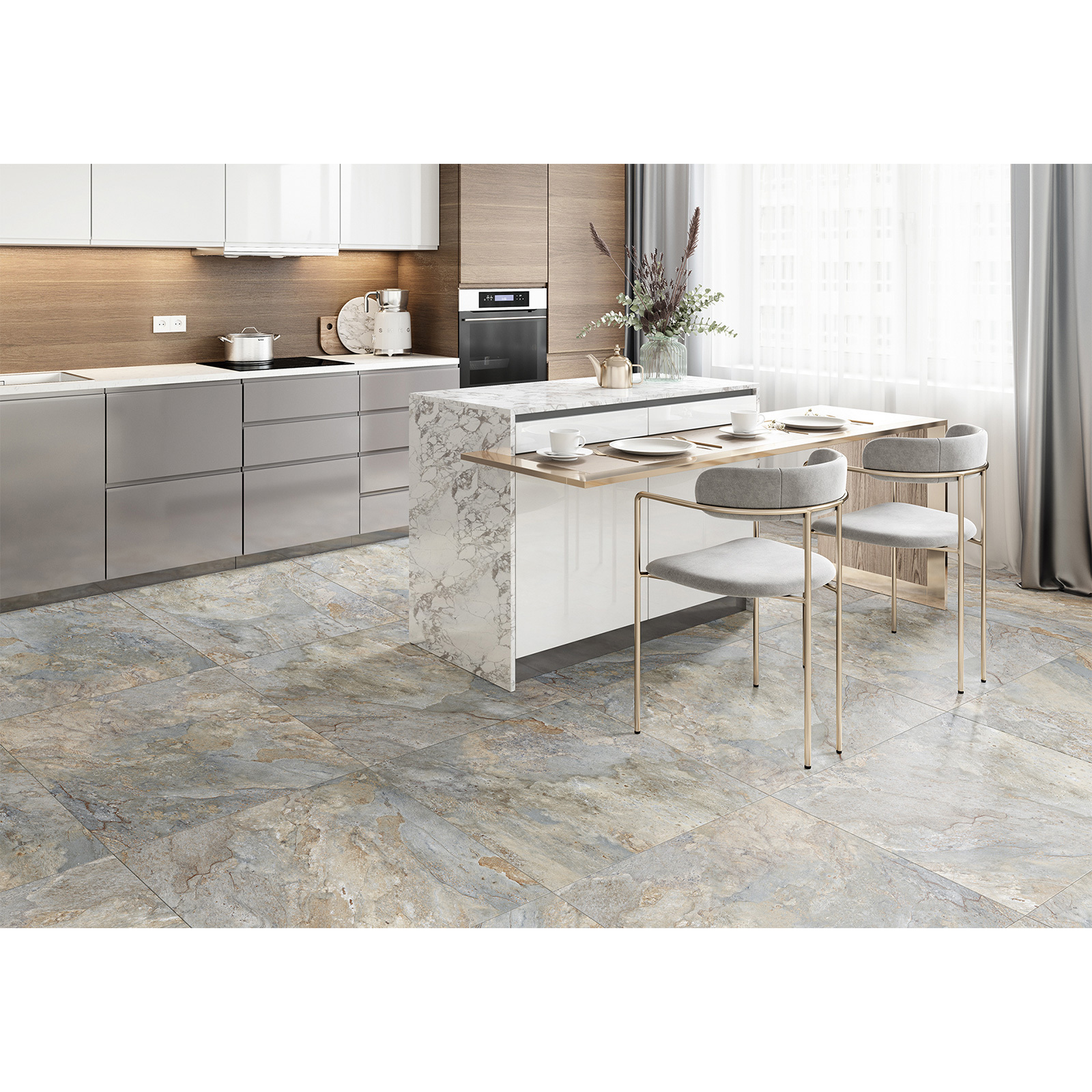 Изображение товара Керамогранит Alma Ceramica Brazil GFU04BRZ60x60 sugar эффект коричневый