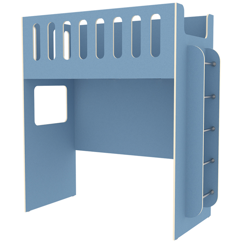 Изображение товара Кровать-чердак Кариви Сказочный Домик голубая 178х191 см для детской комнаты