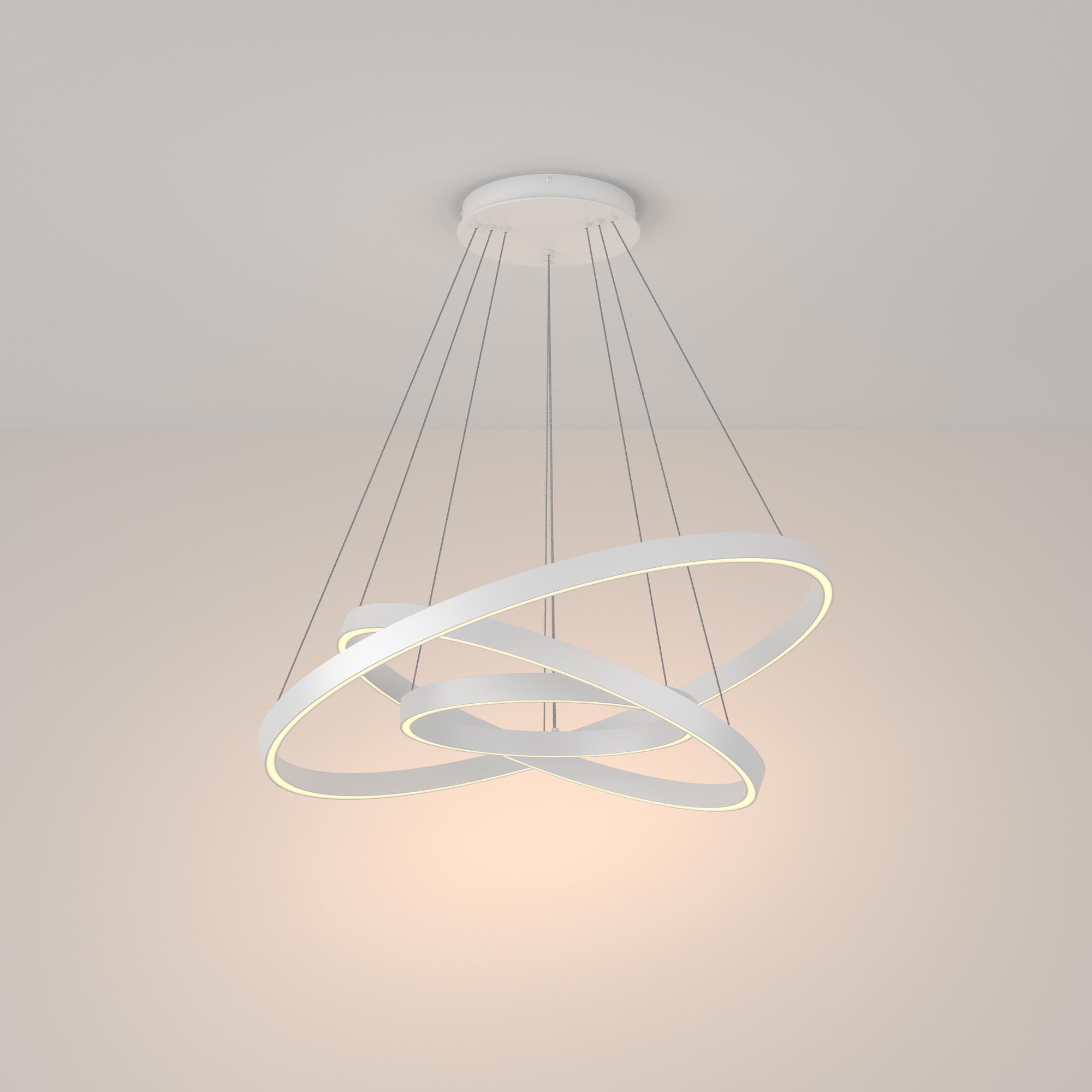 Изображение товара Люстра подвесная светодиодная Maytoni MOD058PL-L100W3K 35 м² теплый белый свет цвет белый