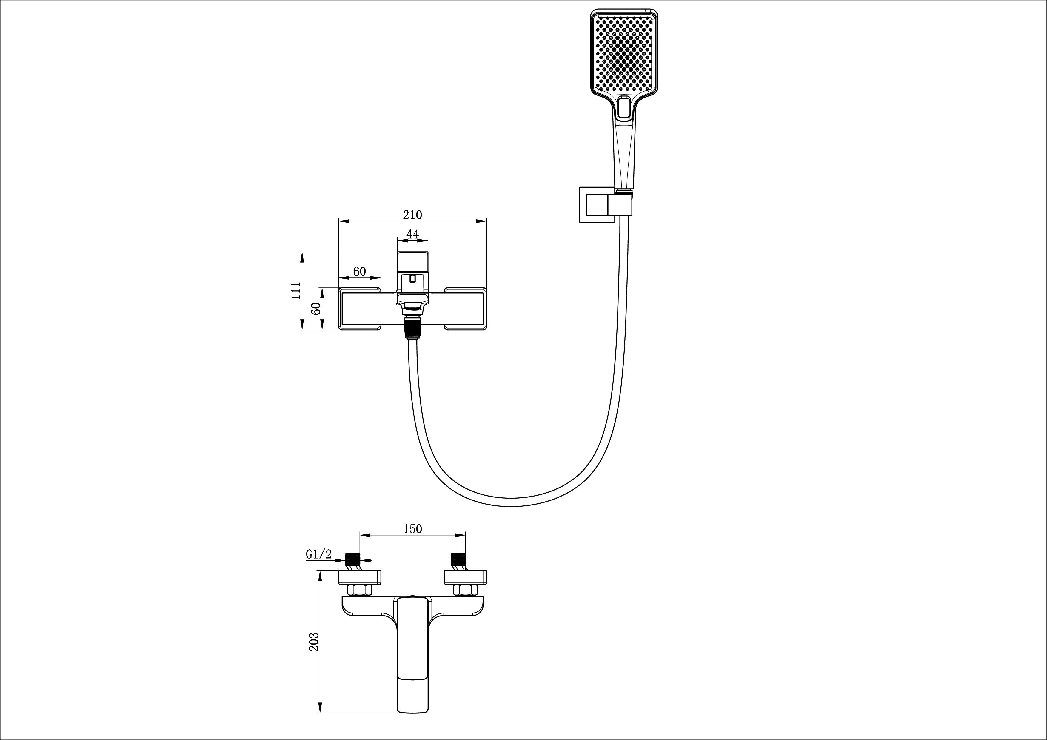Изображение товара Смеситель для ванны Wonzon & woghand WW-88639003A-BG цвет золото