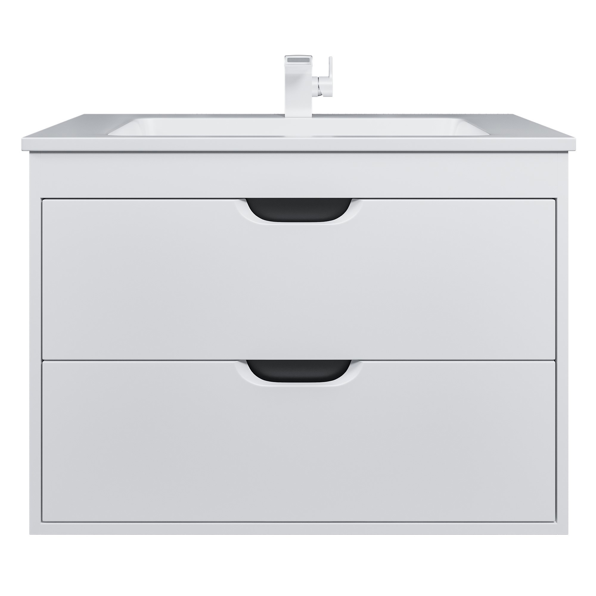 Изображение товара Тумба с раковиной для ванной Uperwood Modul 77x45x57 см белая/графит