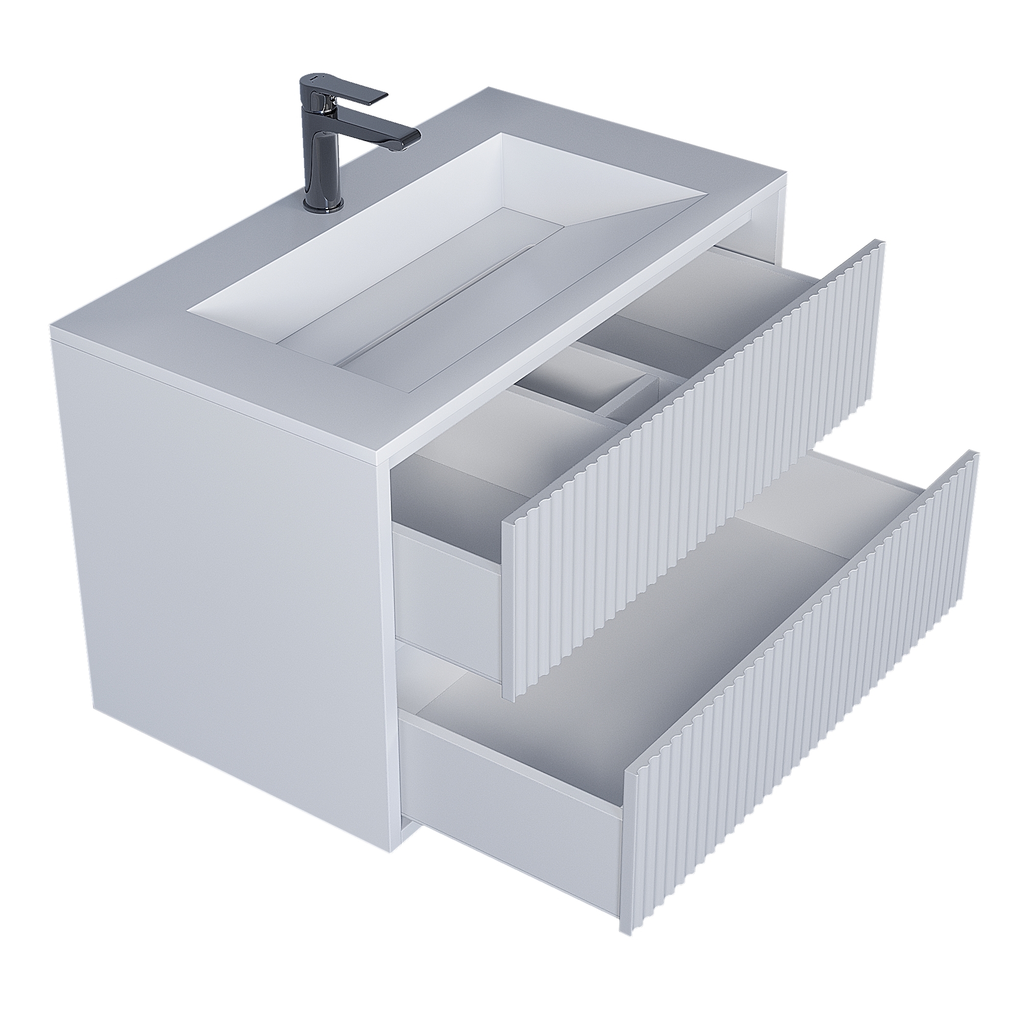 Изображение товара Тумба с раковиной Uperwood Next Premium 80 см белая подвесная