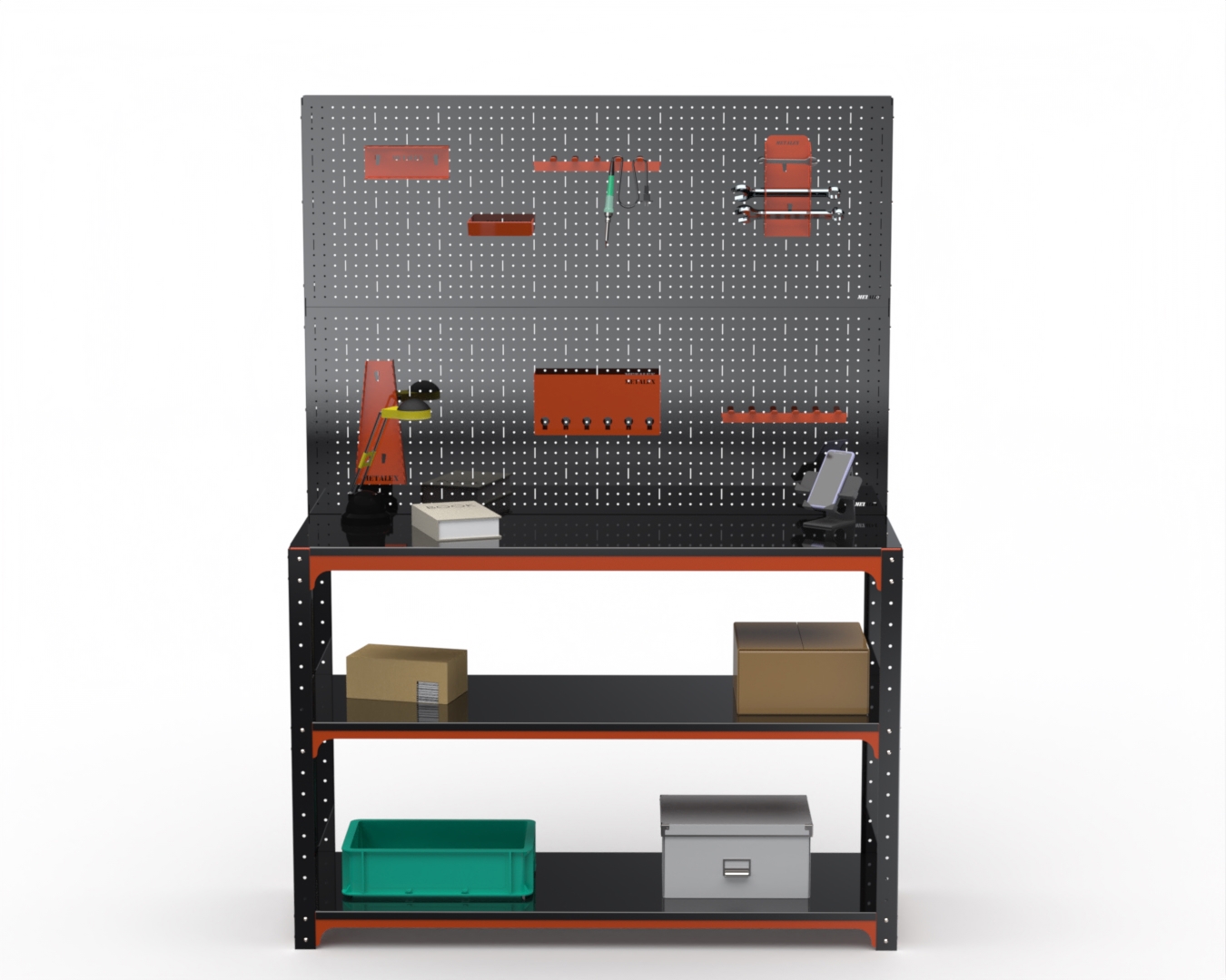 Изображение товара Стол-верстак Metalex Kit 204689 1700x400 мм с перфопанелями Россия