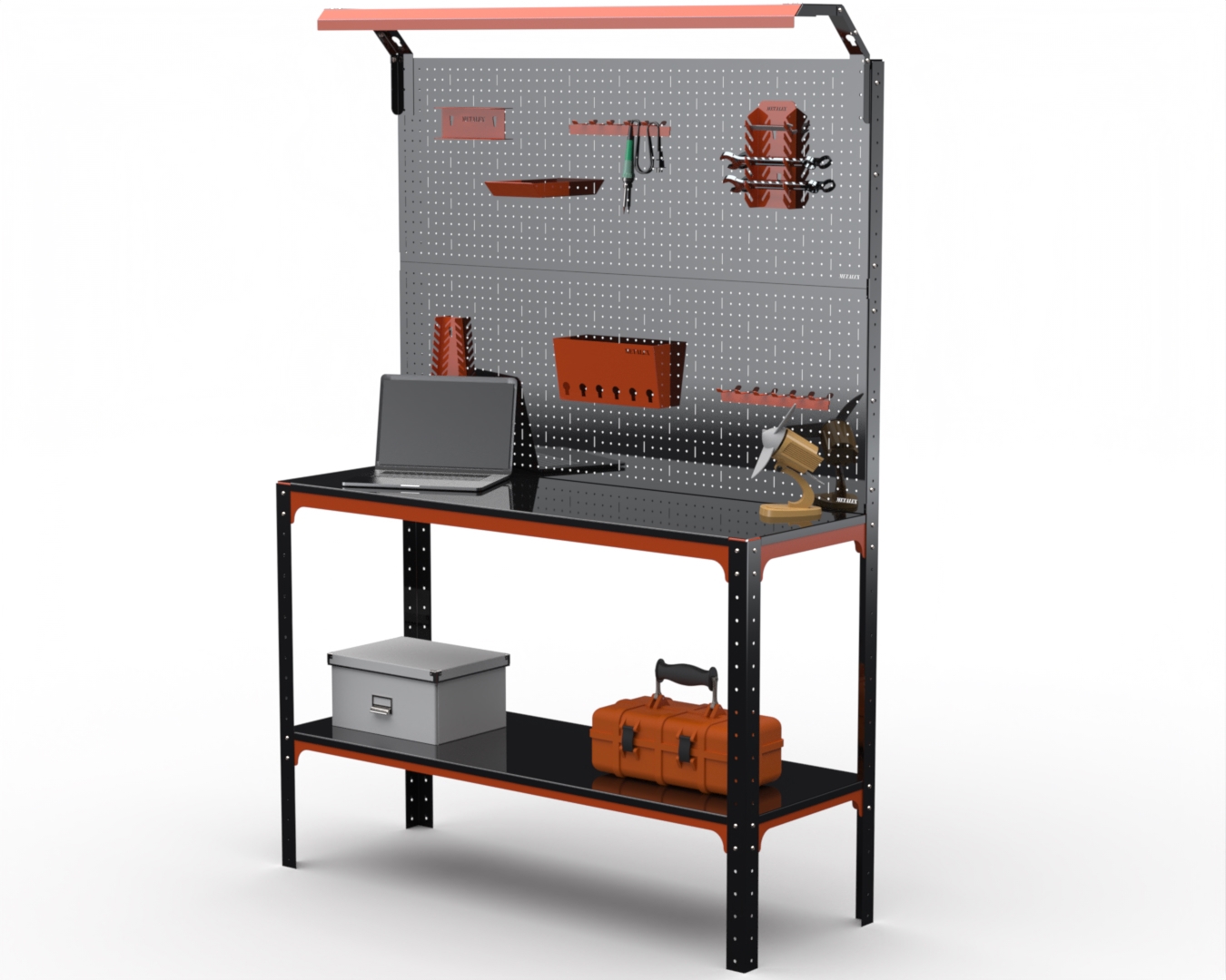 Изображение товара Стол-верстак Metalex Kit 204891 с освещением и перфопанелями