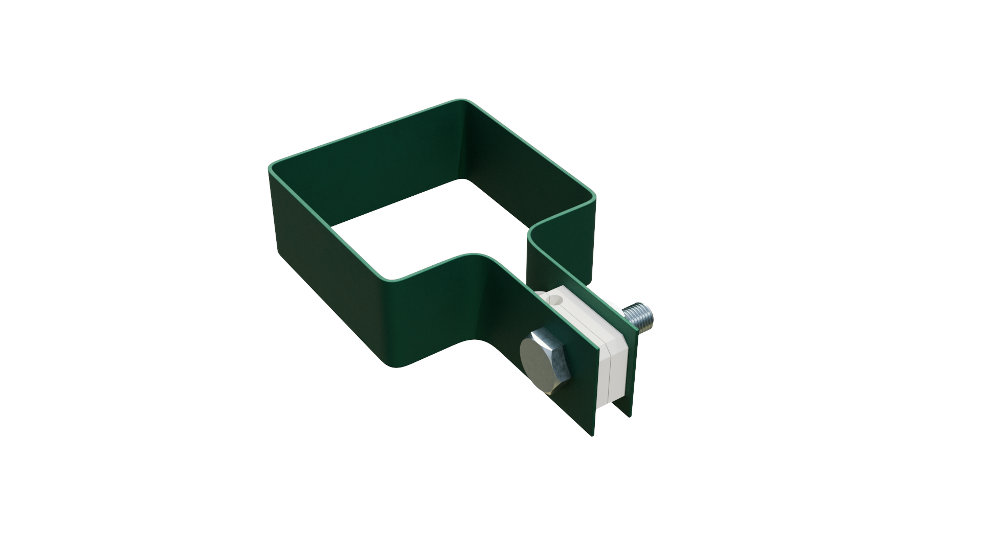 Изображение товара Хомут обжимной Ювента 50x50 с вкладышем зеленый 30 шт для крепления ограждений